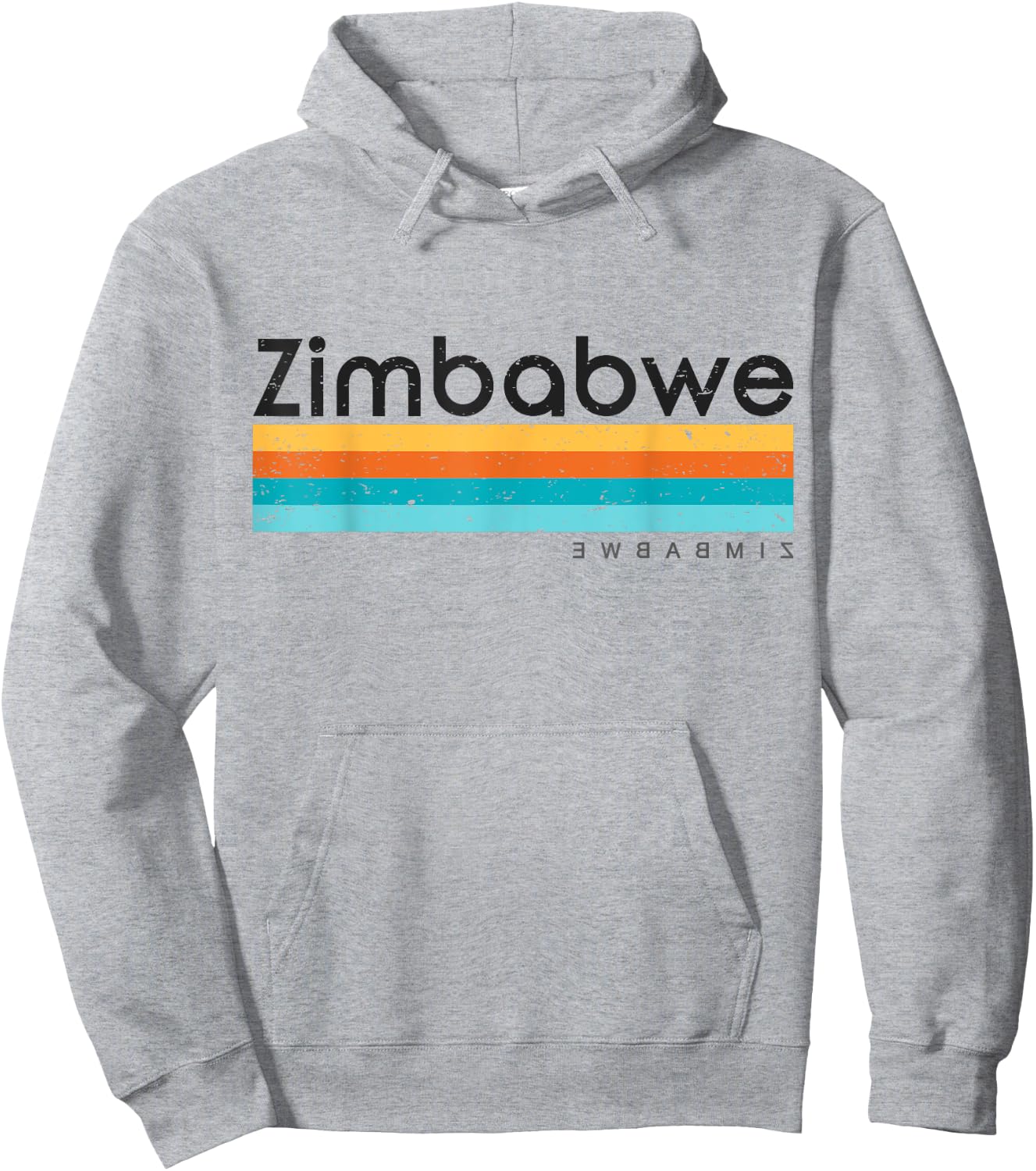 Vintage Retro Zimbabwe Design Hoodie - Hoodie | Ash