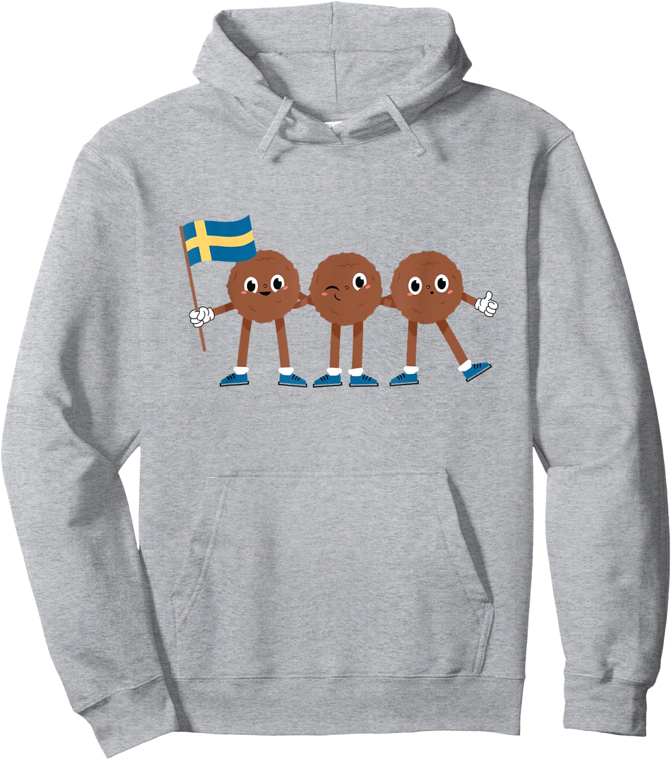 Swedish Flag and Meatballs Hoodie - Hoodie | Ash