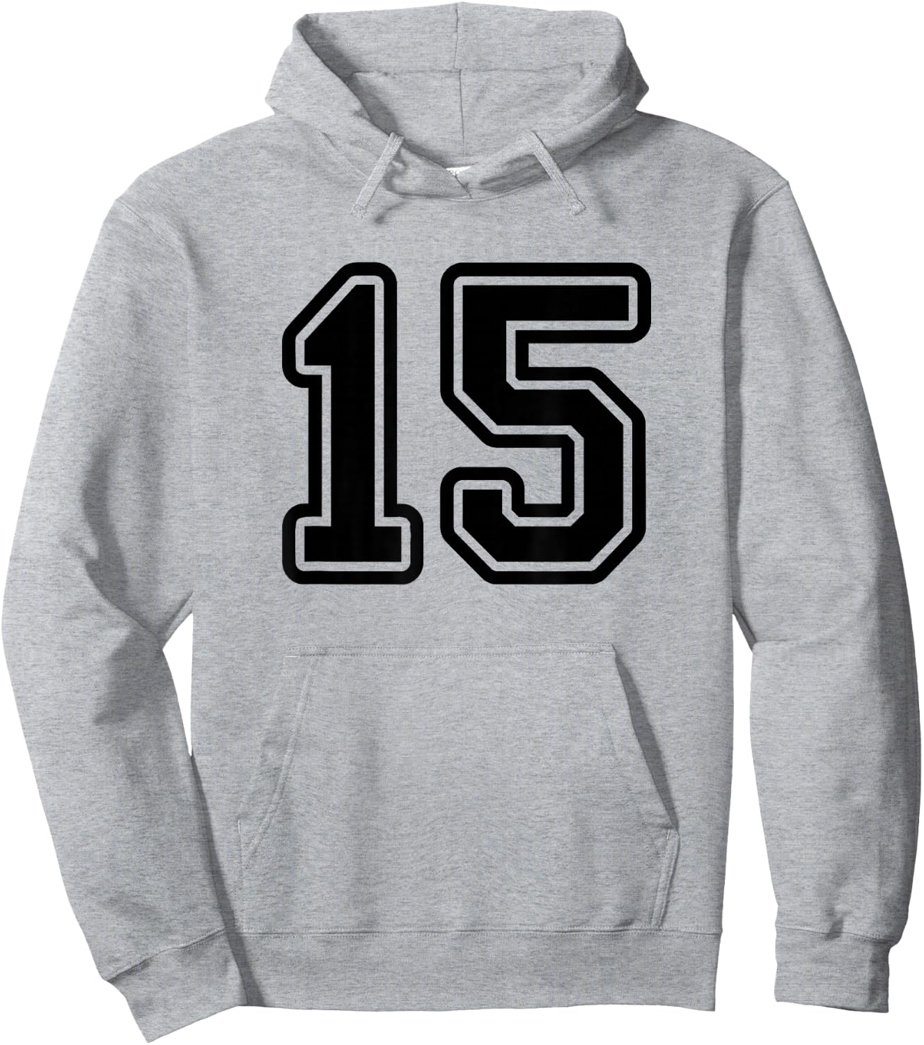 Sport Team Number #15 Hoodie - Hoodie | Ash