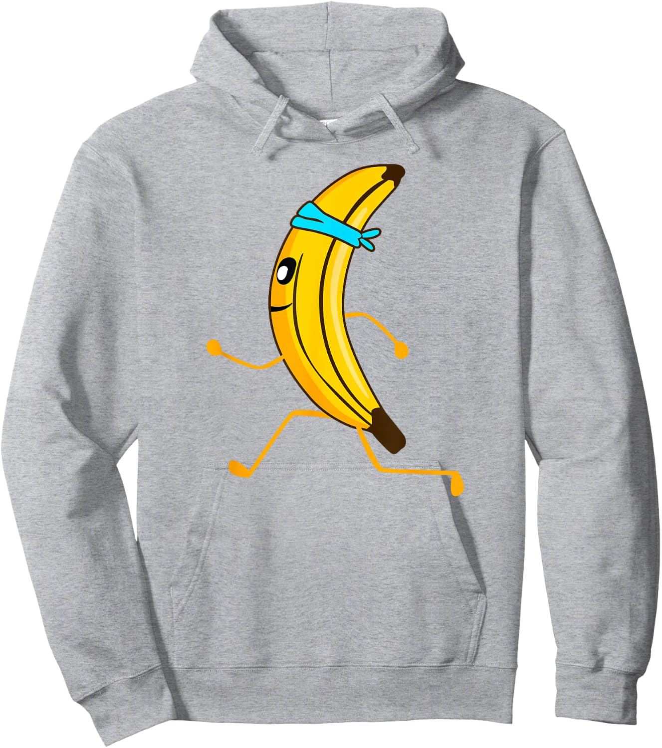 Running Banana Funny Run jooging athletes Hoodie - Hoodie | Ash