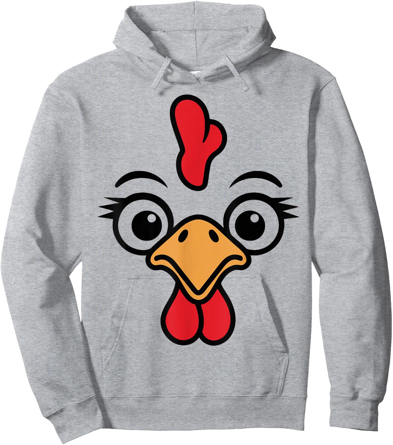 Chicken Face Hoodie - Hoodie | Ash
