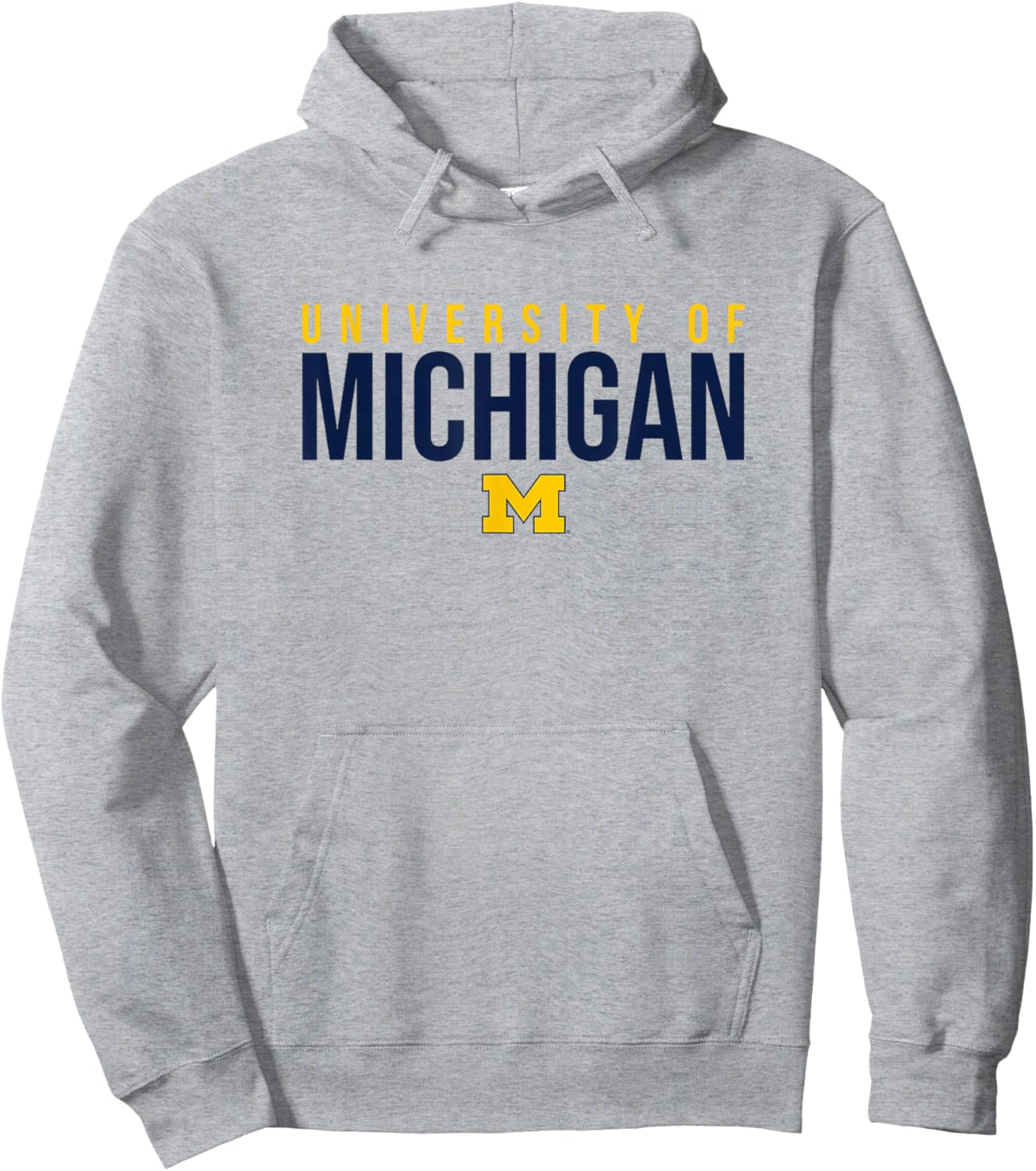 University of Michigan Wolverines Stacked Hoodie - Hoodie | Ash