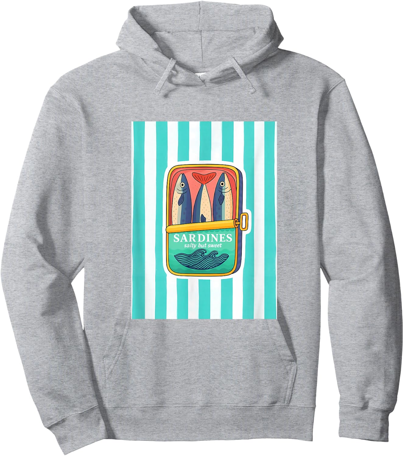 Sardines Tinned Fish Retro Graphic Summer Women Hoodie - Hoodie | Ash