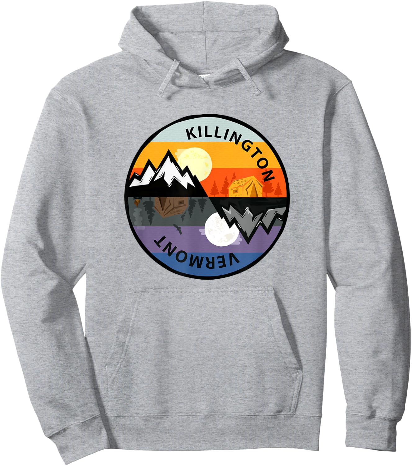 Retro Vintage Killington, Vermont Souvenir Hoodie - Hoodie | Ash