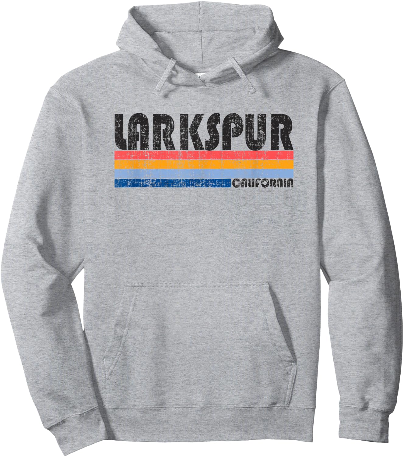 Vintage 70s 80s Style Larkspur, CA Hoodie - Hoodie | Ash