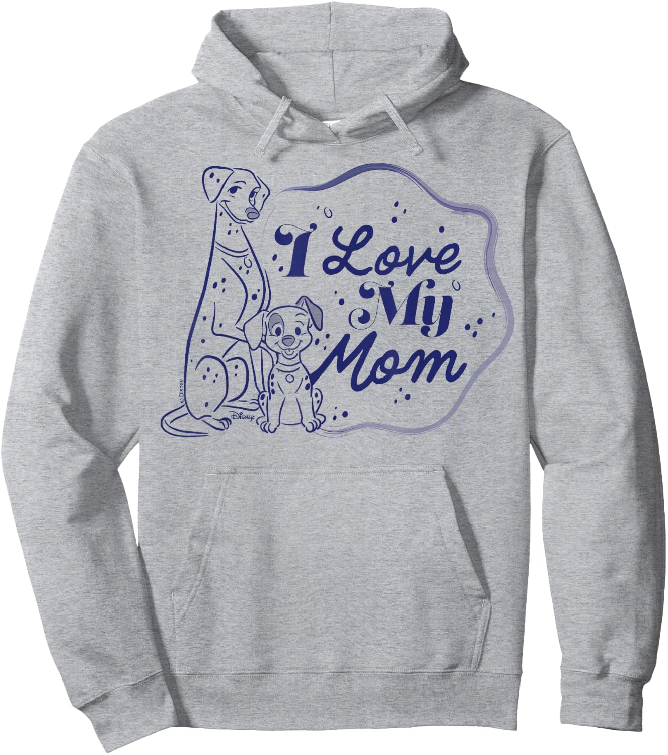 101 Dalmatians - I Love My Mom Hoodie - Hoodie | Ash