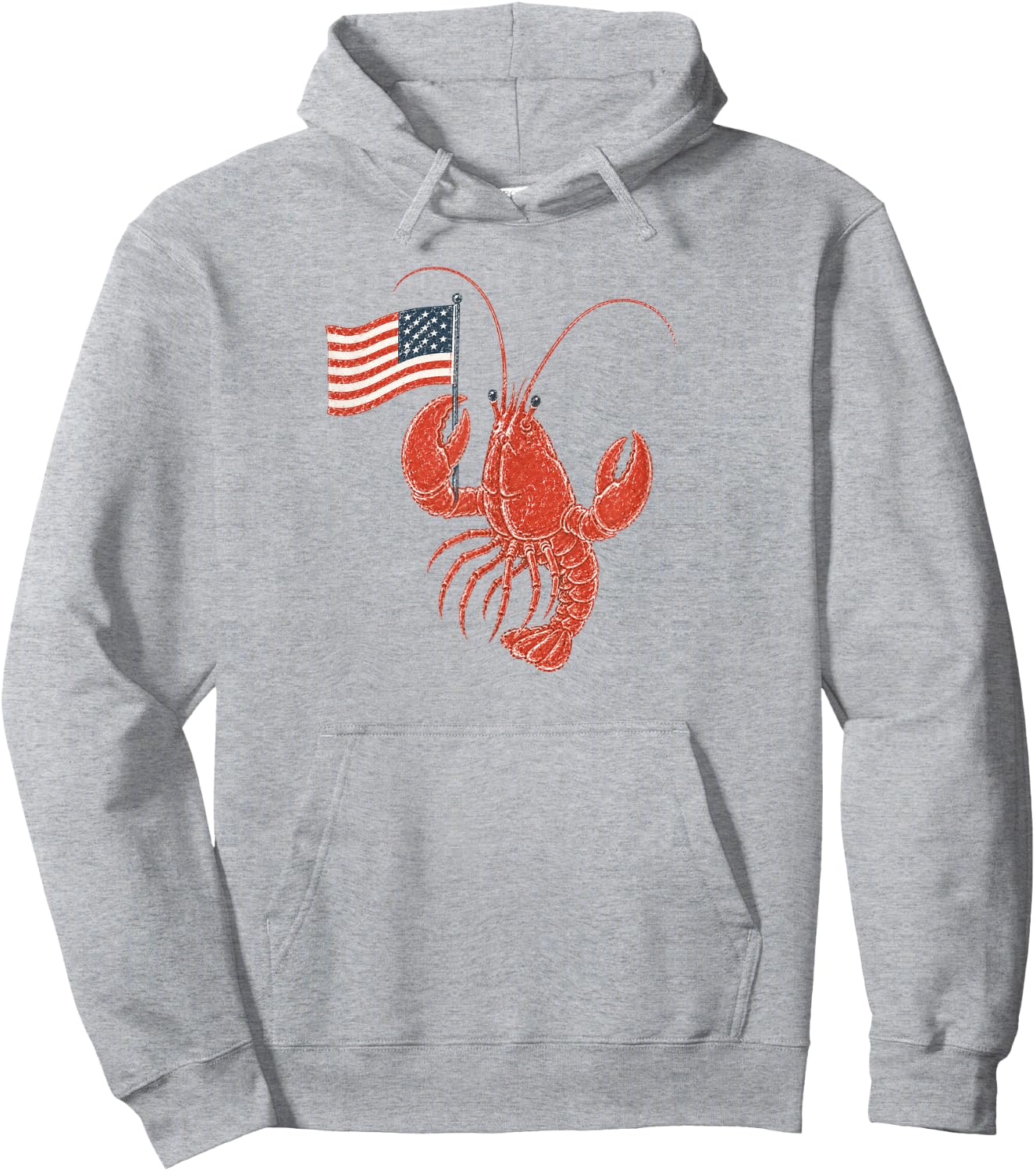 USA Flag Lobster Hoodie - Hoodie | Ash
