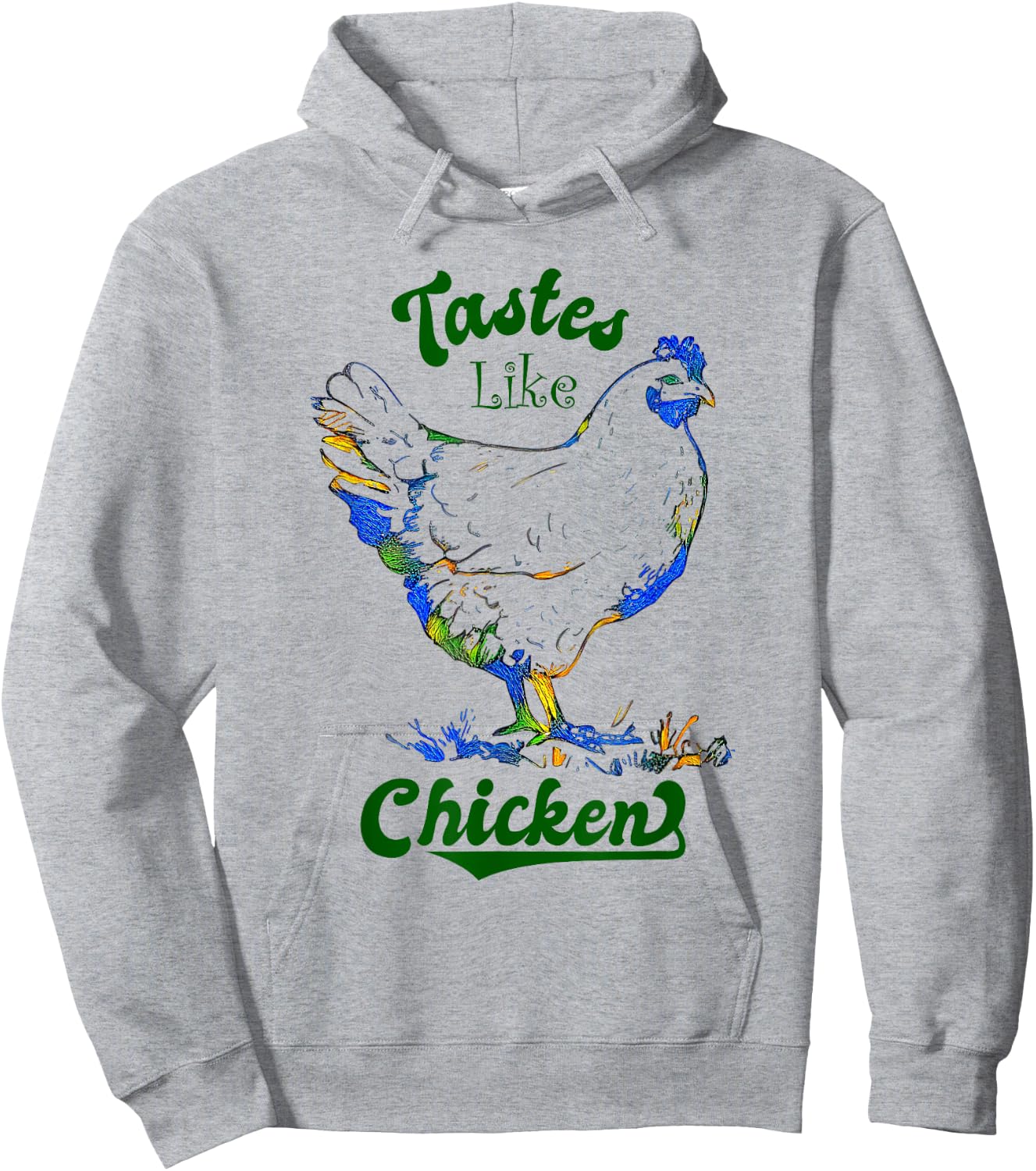 Tastes Like Chicken Vintage Retro Chicken Sign Hoodie - Hoodie | Ash