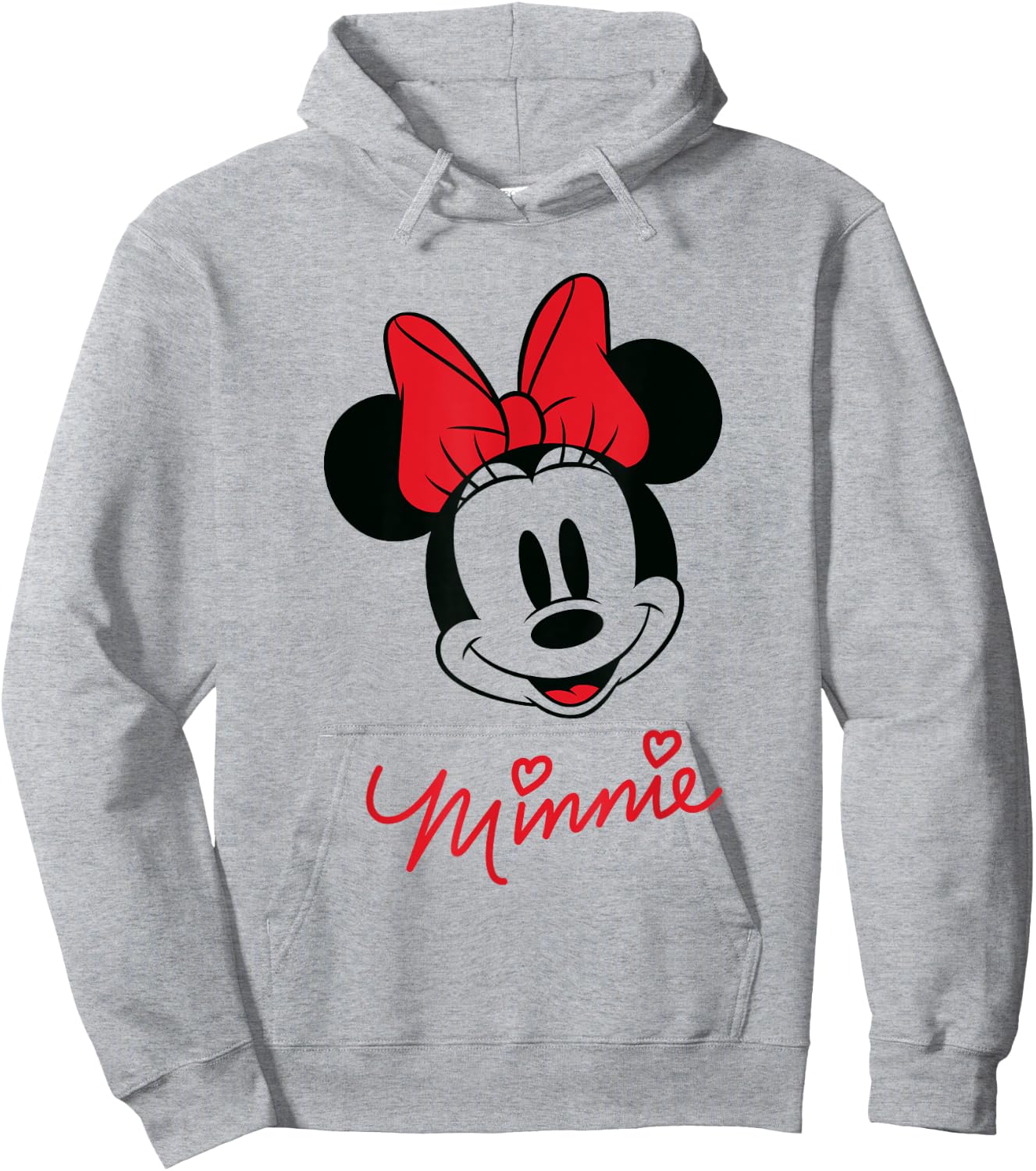 Minnie Mouse Face , White Hoodie - Hoodie | Ash
