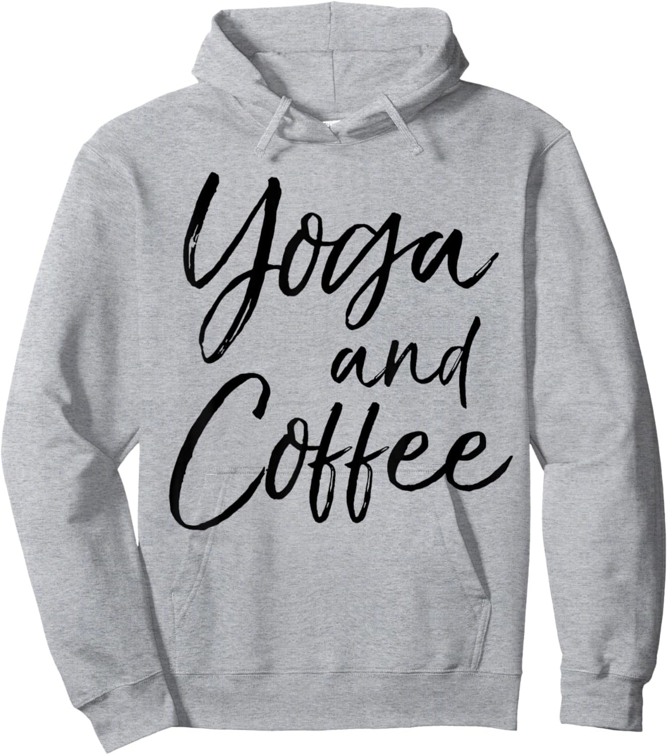Yoga and Coffee Shirt Funny Caffeine Workout Hoodie - Hoodie | Ash