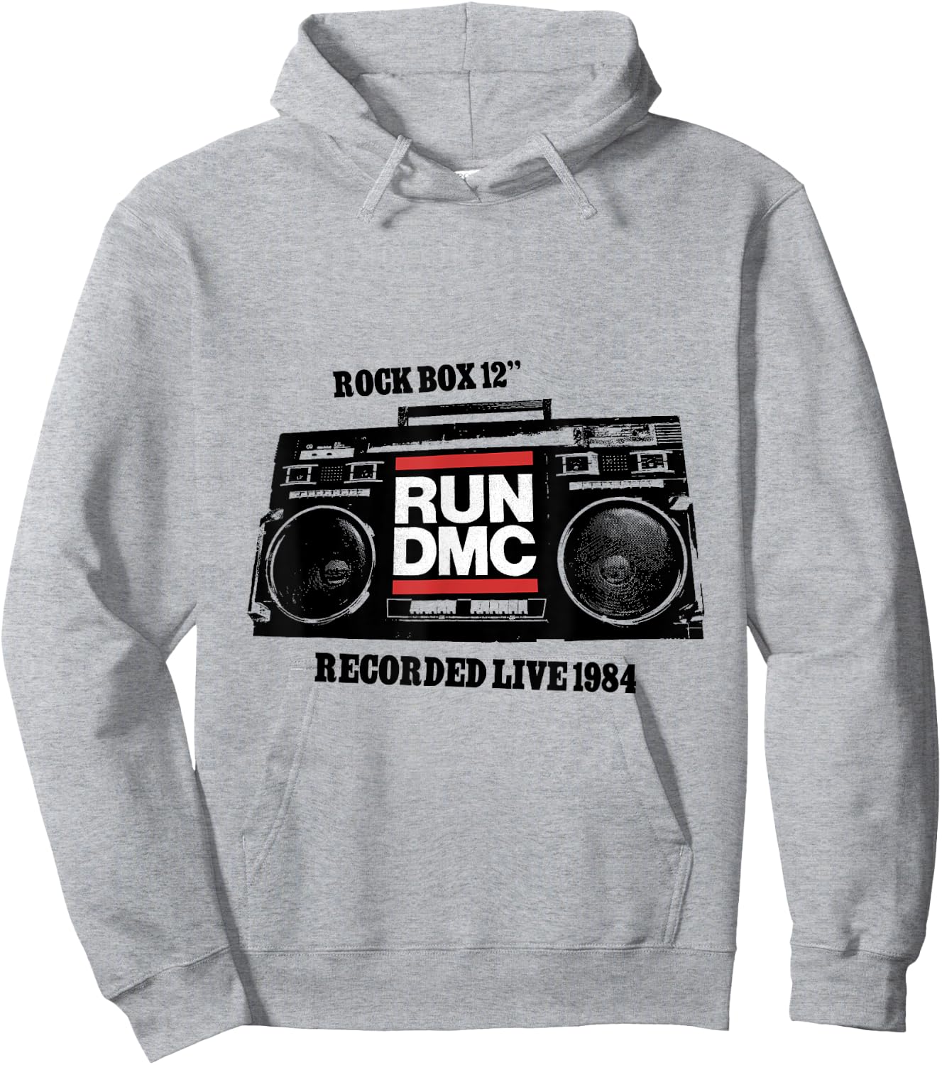 RUN DMC Rock Box 12 Hoodie - Hoodie | Ash