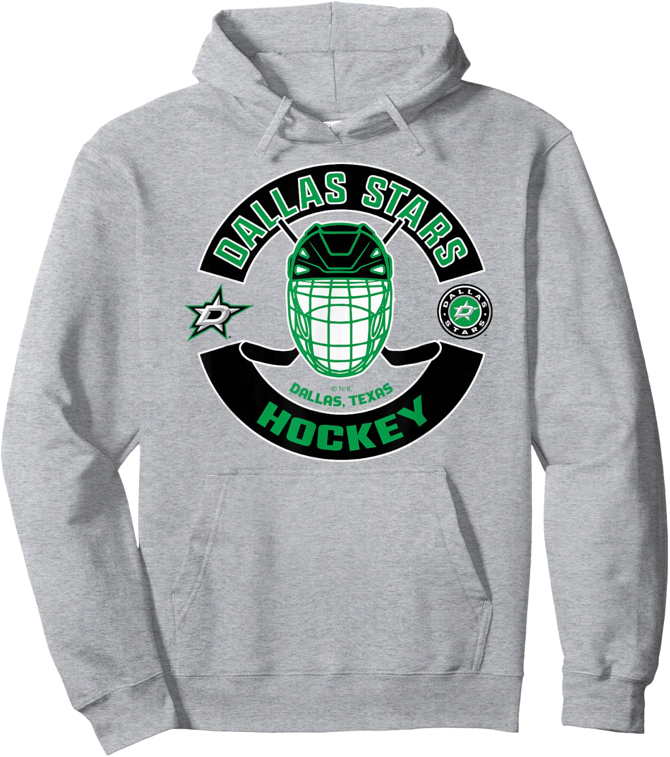 Dallas Stars Mask Gray Officially Licensed Hoodie - Hoodie | Ash