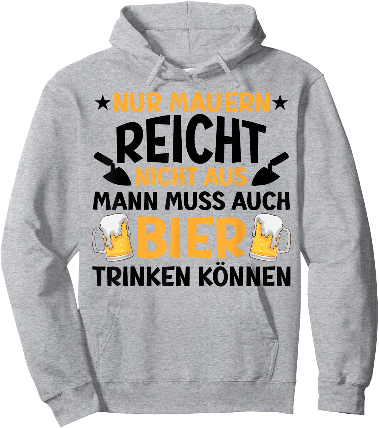 Maurer Bier Männer Herren lustiger Spruch Hoodie - Hoodie | Ash
