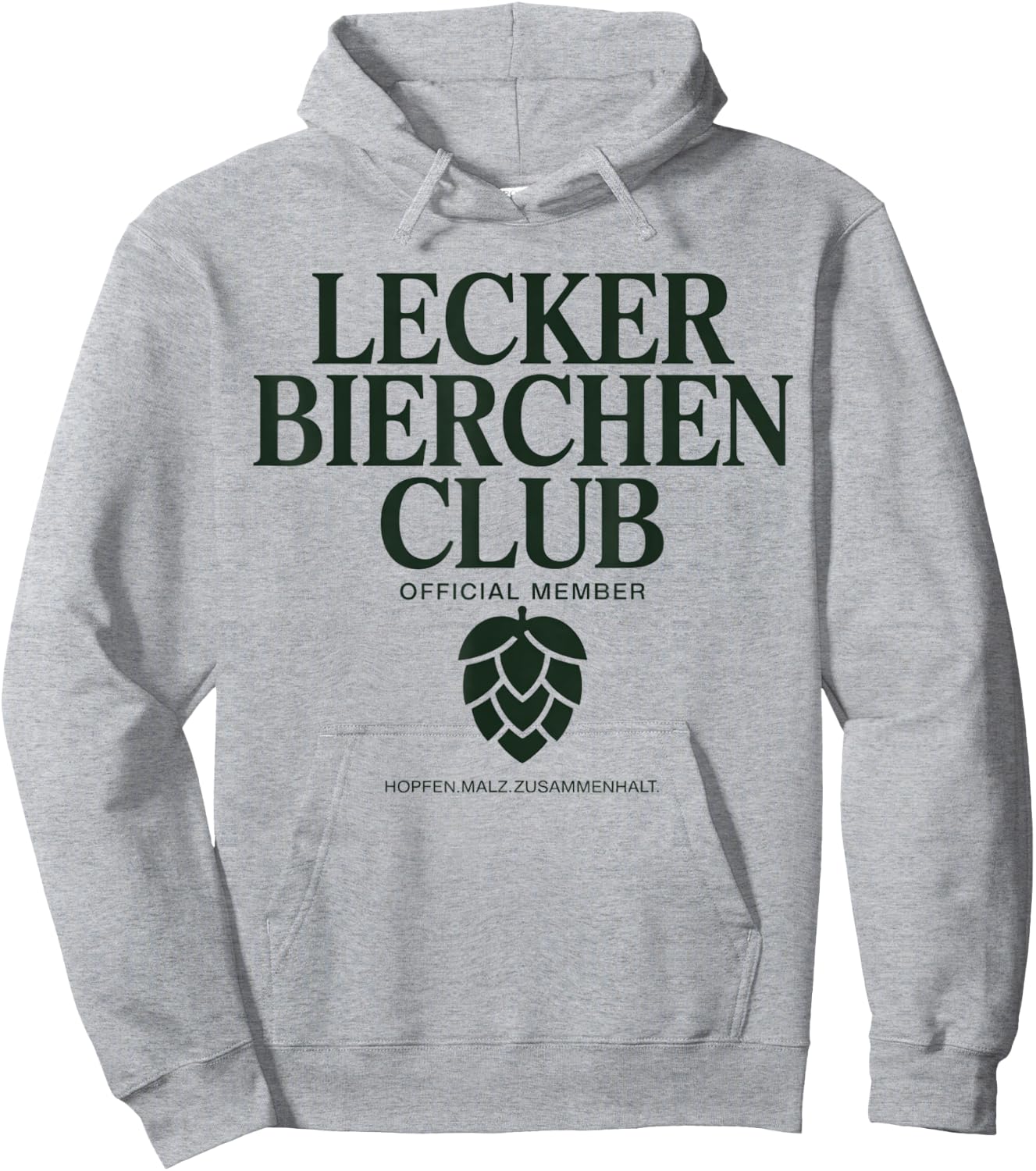 Lecker Bierchen Club Official Member Bier Humor Hoodie - Hoodie | Ash