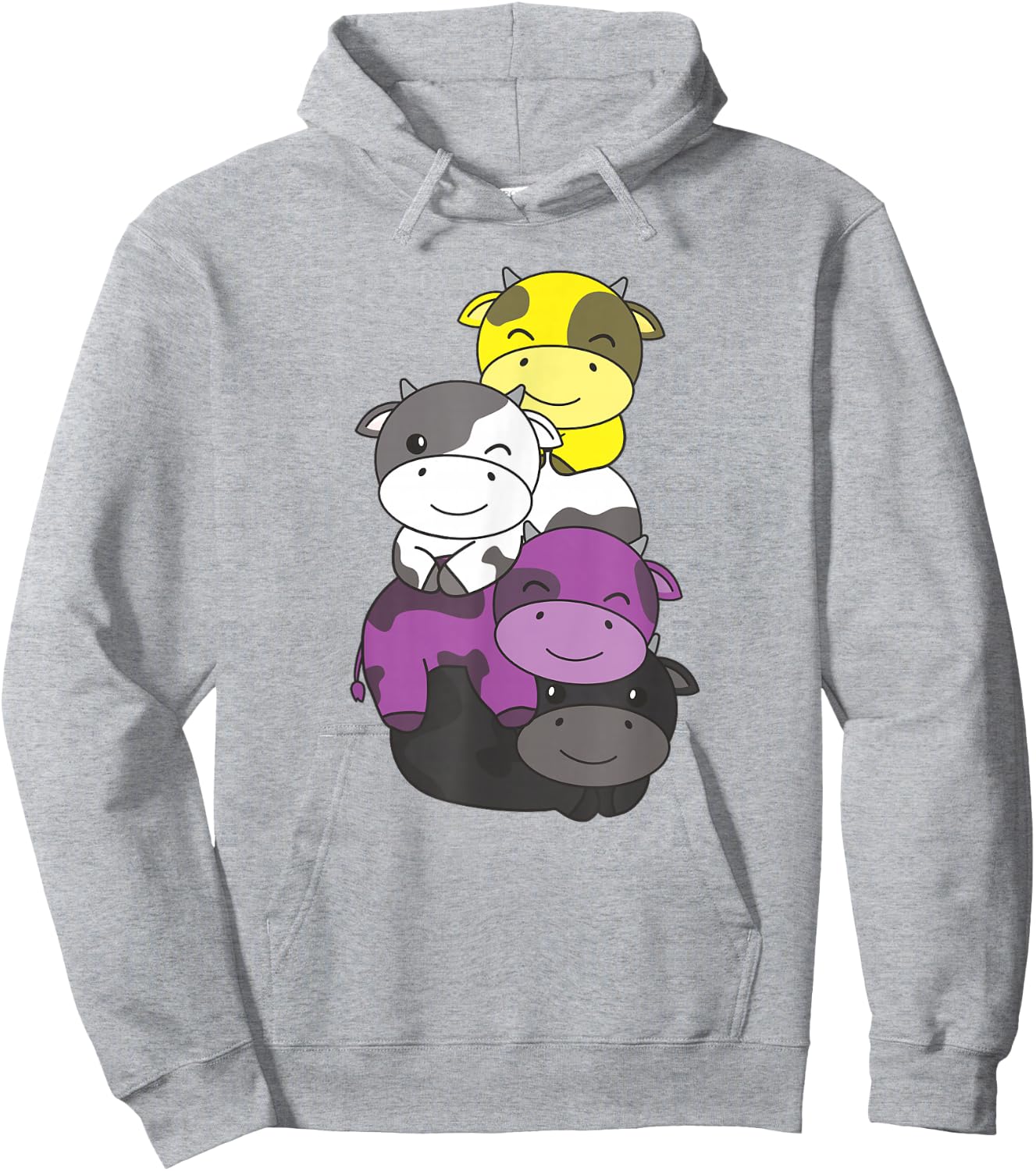 Nonbinary Flag Pride Month Lgbtq Nonbinary Cow Hoodie - Hoodie | Ash