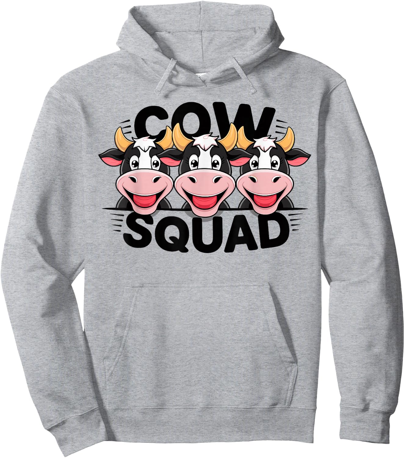 Cow Squad Design for Cow Lover Stuff | Kids Cow Hoodie - Hoodie | Ash
