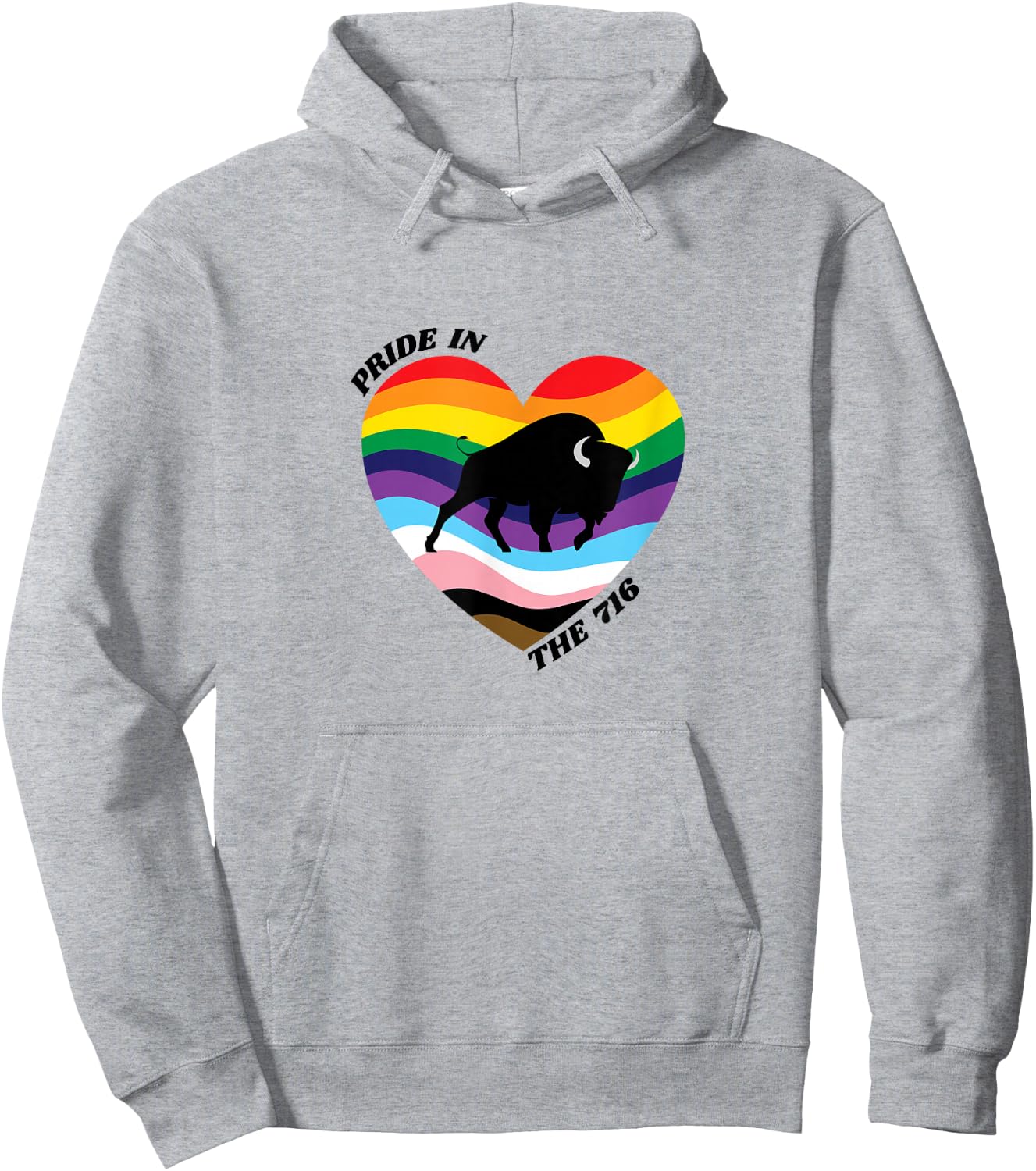 Buffalo Heart Hoodie - Hoodie | Ash