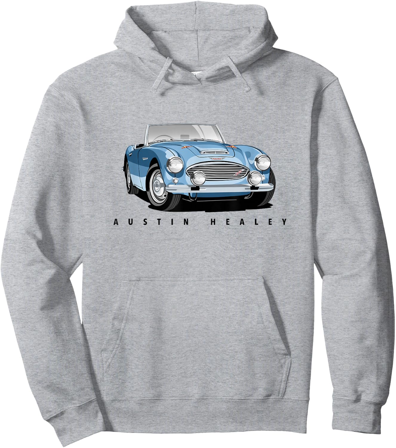British Classic Sports Car Austin Healey , gray Hoodie - Hoodie | Ash