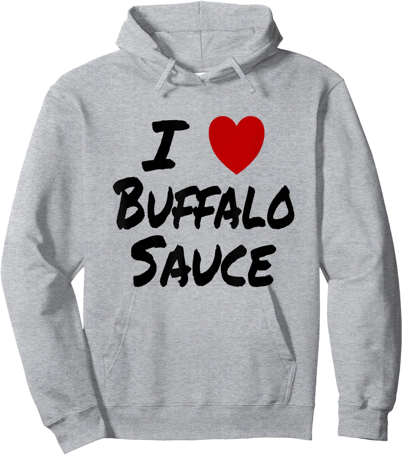 I Heart (Love) Buffalo Sauce Spicy Hot Hoodie - Hoodie | Ash