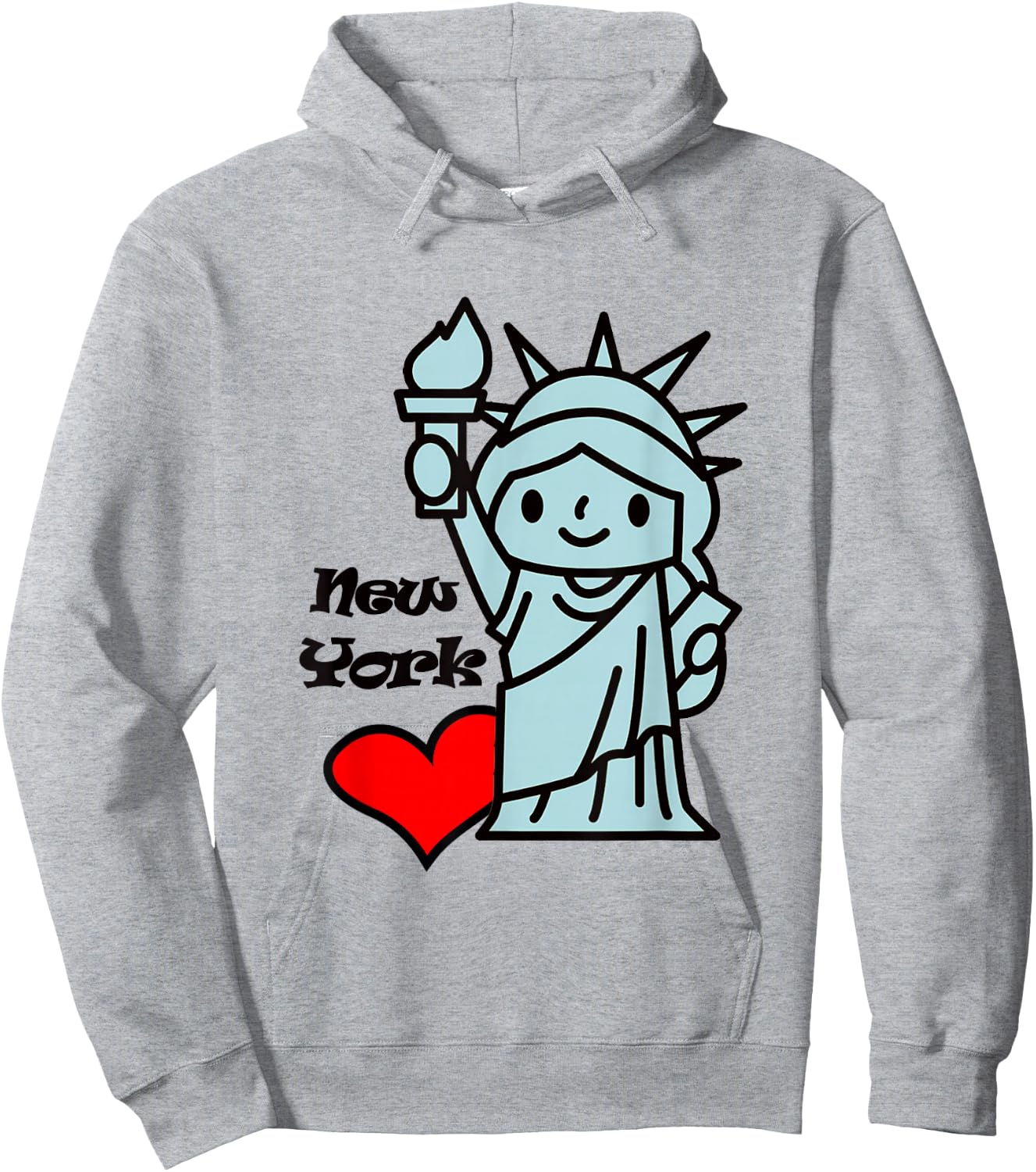 Statue of Liberty I Love New York , White Hoodie - Hoodie | Ash