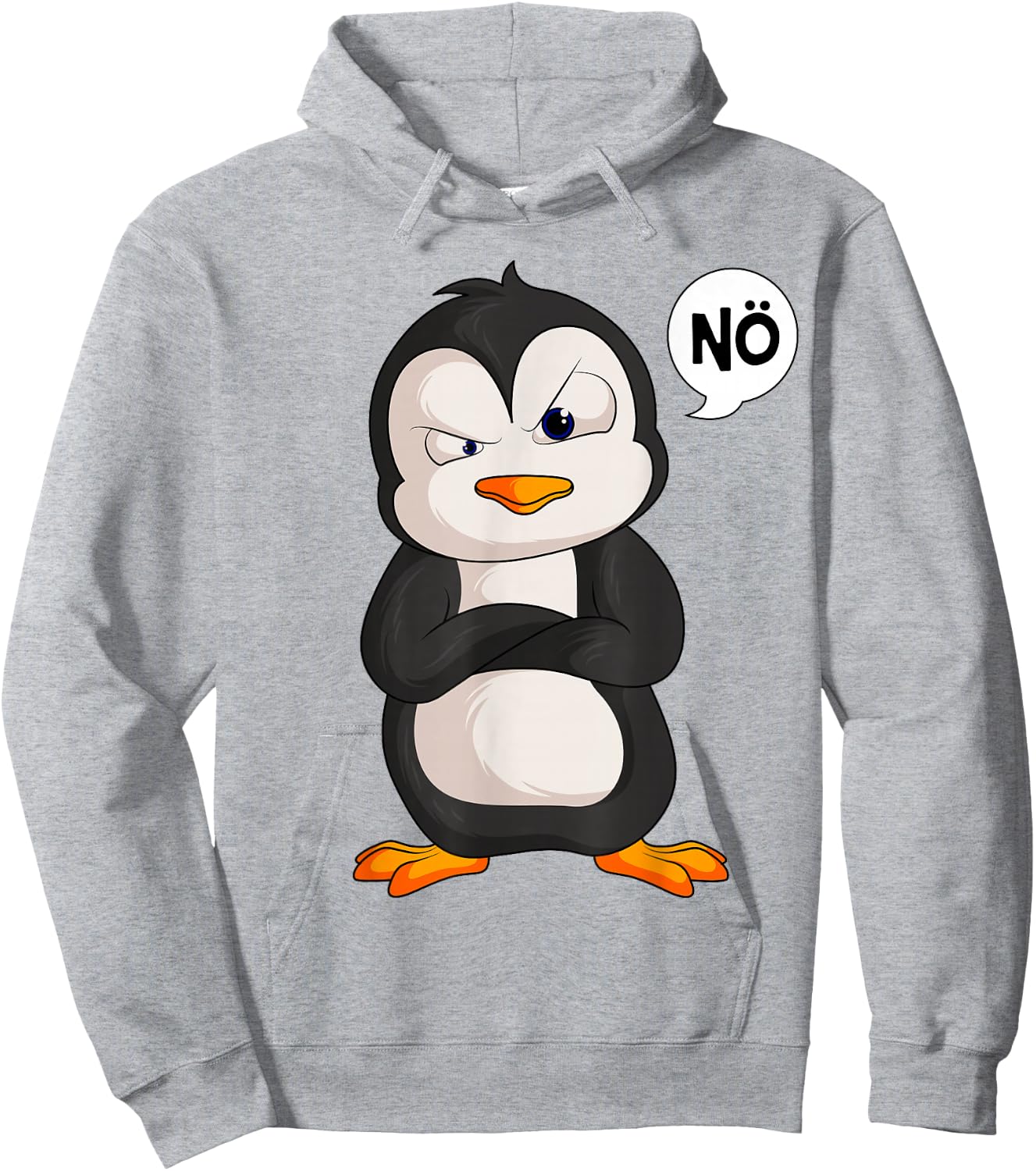 Penguin Nö Children's Girls Boys Penguin Hoodie - Hoodie | Ash