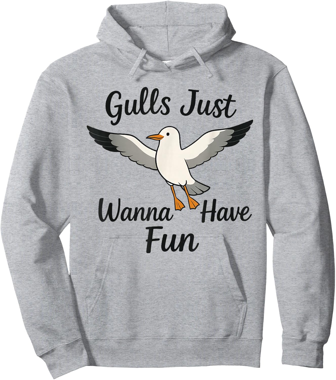 Gulls Just Wanna Have Fun Seagulls Women Girls Hoodie - Hoodie | Ash