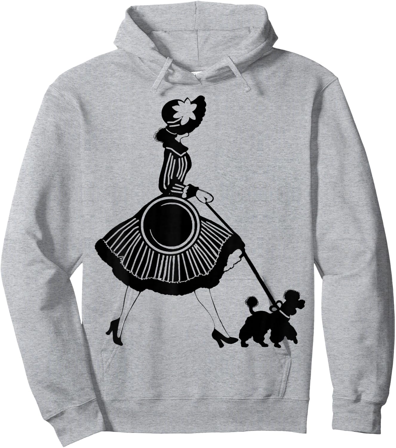 Poodle Dog Walker Hoodie - Hoodie | Ash