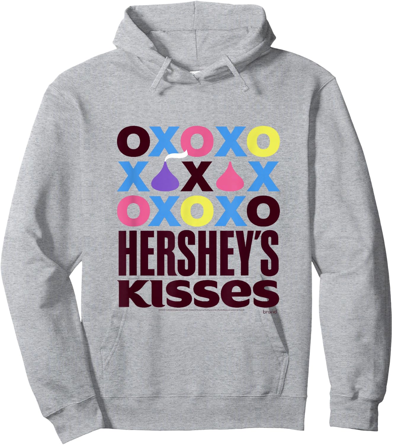 Hershey's Kisses Classic Logo Centered Hoodie - Hoodie | Ash