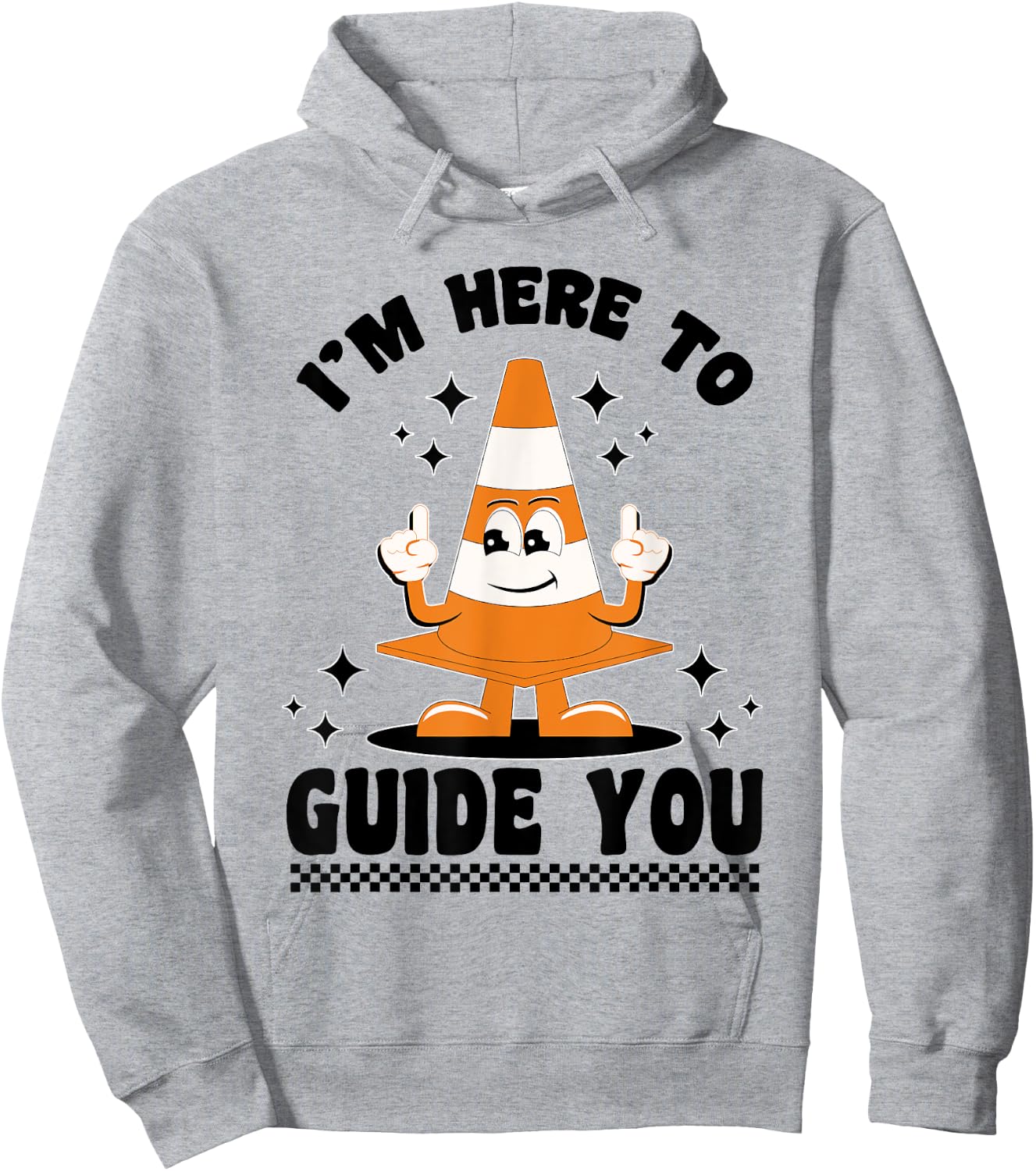 Traffic Cone I'm Here To Guide You Hoodie - Hoodie | Ash
