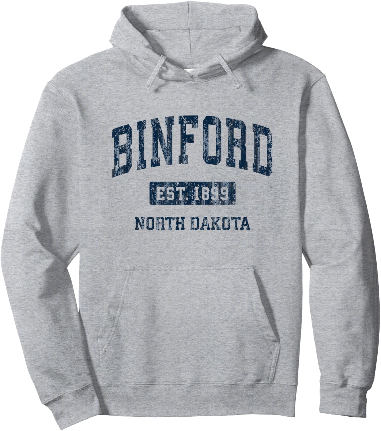 Binford North Dakota ND Vintage Style , gray Hoodie - Hoodie | Ash