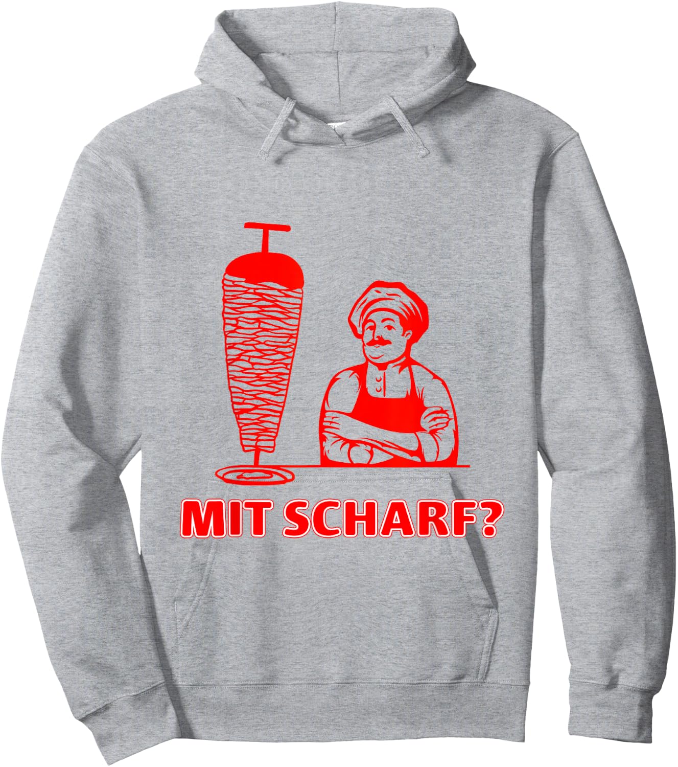 Doner Kebab Doner Shop with Scharf? , White Hoodie - Hoodie | Ash