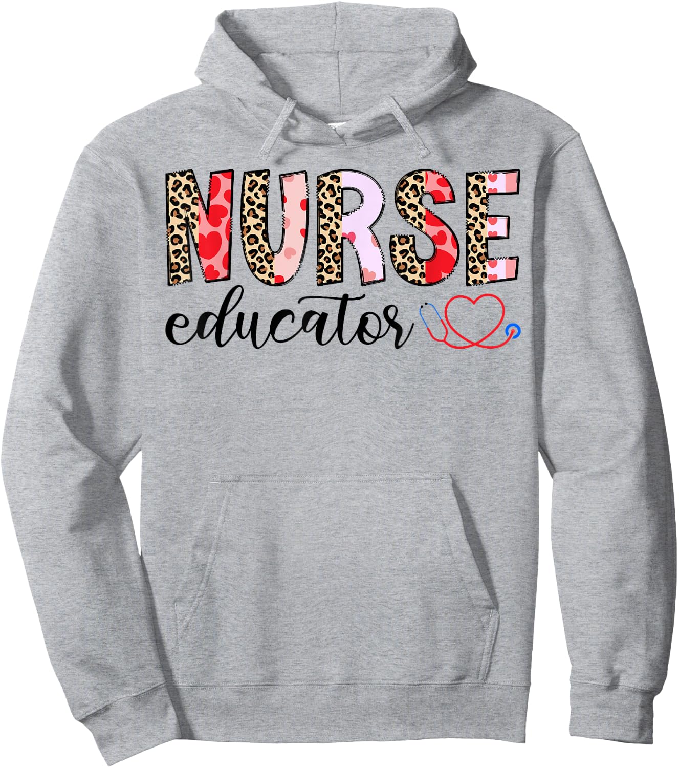 Nurse Educator Leopard Hoodie - Hoodie | Ash