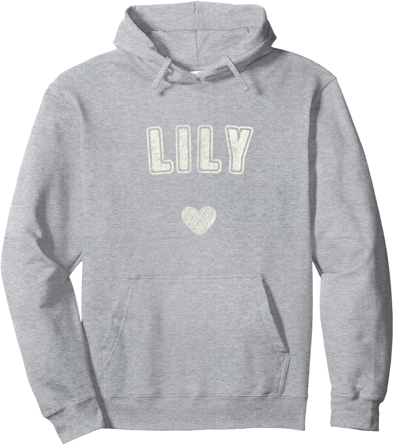 Lily Name Cute Heart Retro Love Lily Hoodie - Hoodie | Ash