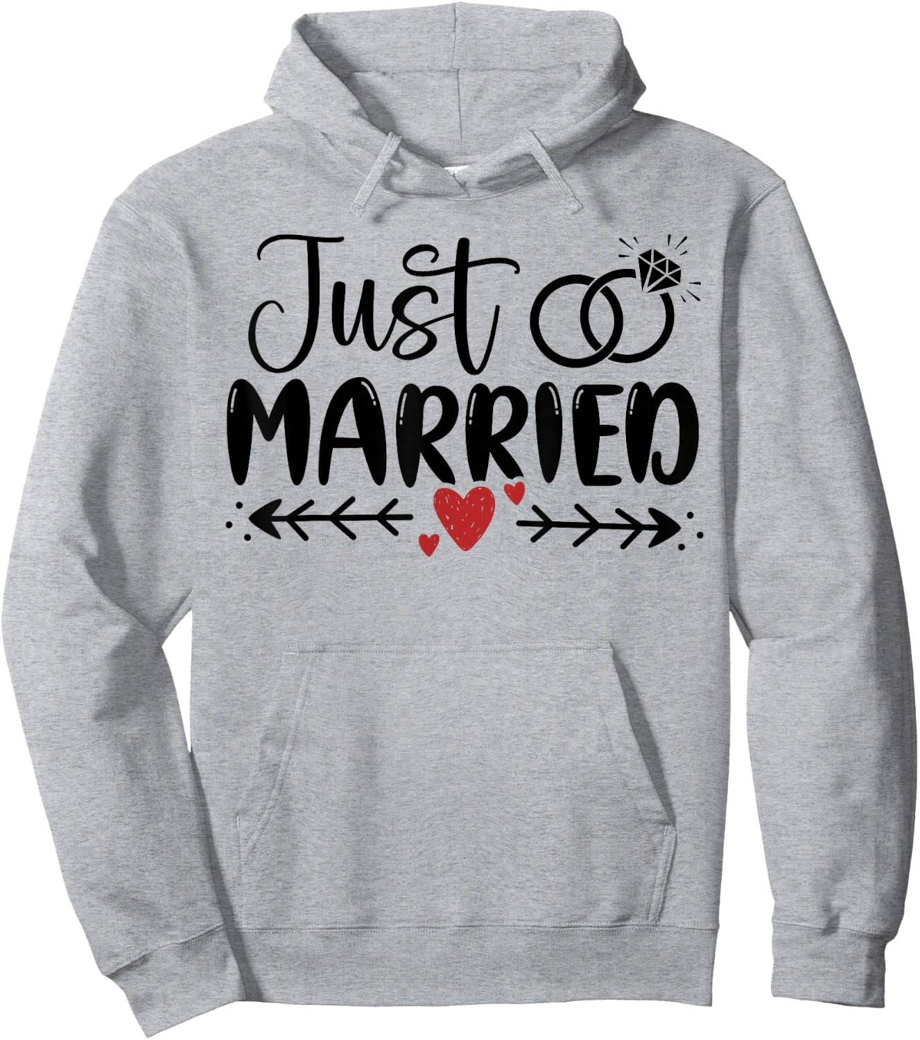 Just Married Paar Brautpaar Brautpaar Ehe Hoodie - Hoodie | Ash