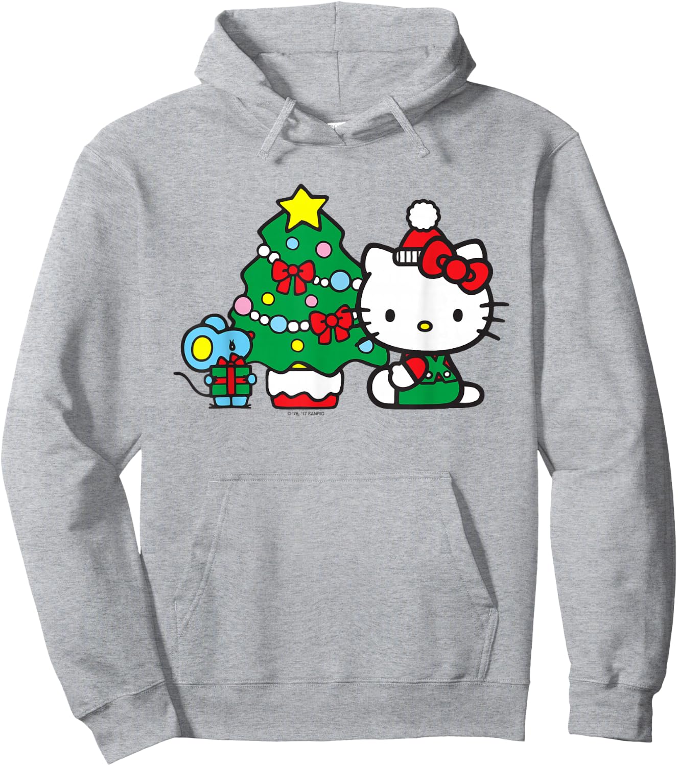 Hello Kitty Christmas Tree Shirt Hoodie - Hoodie | Ash