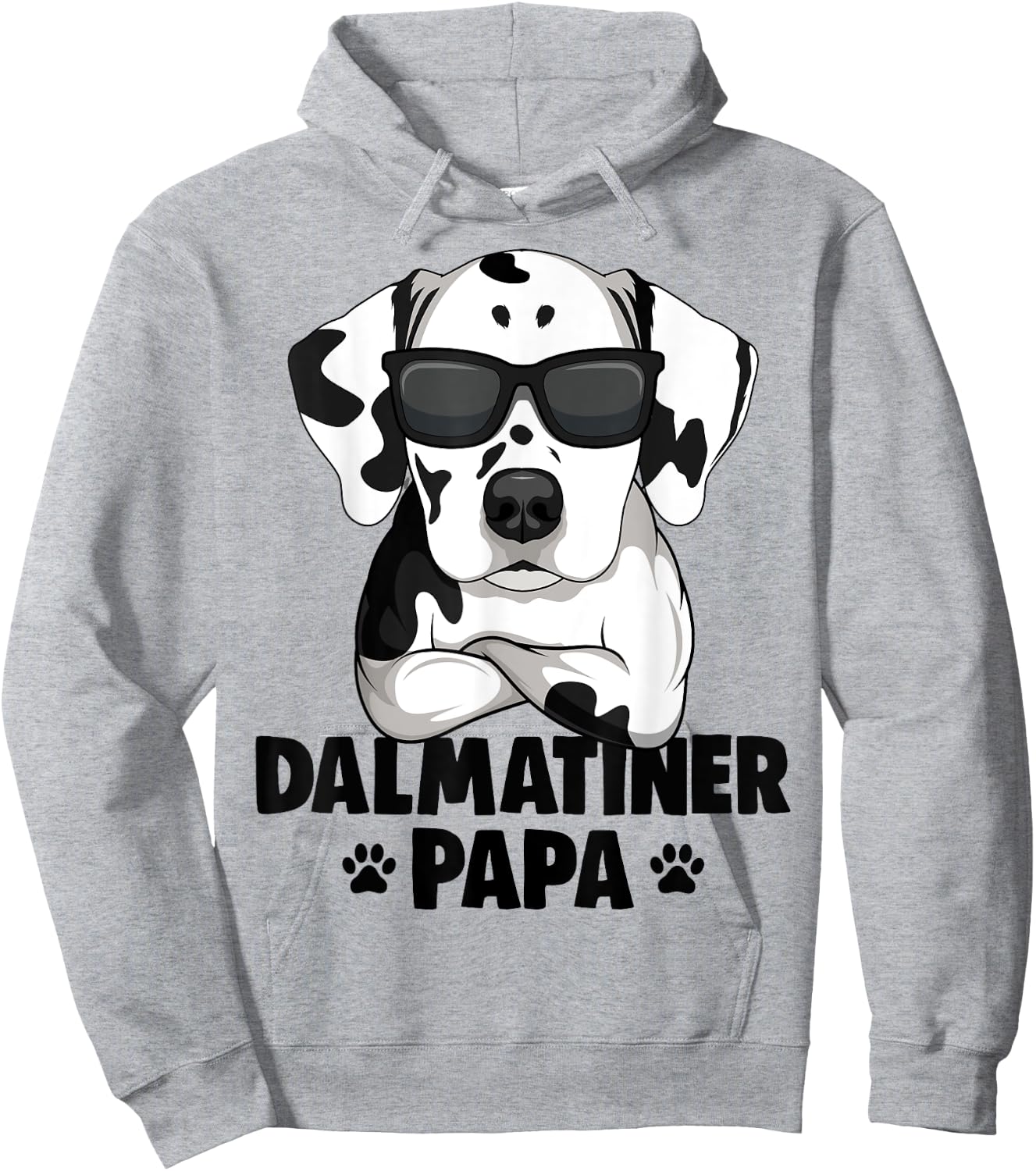 Dalmatian Papa Dog Herrchen Men Hoodie - Hoodie | Ash