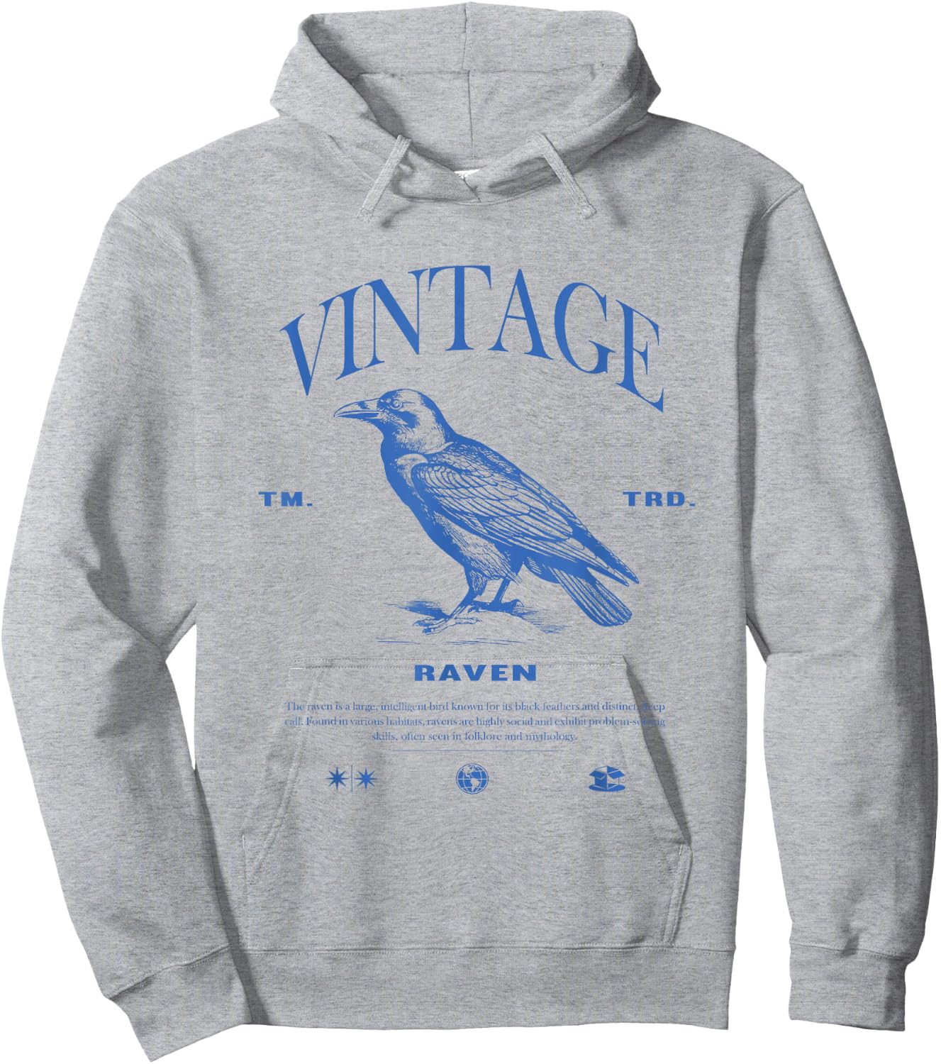 Raven Vintage Hoodie - Hoodie | Ash