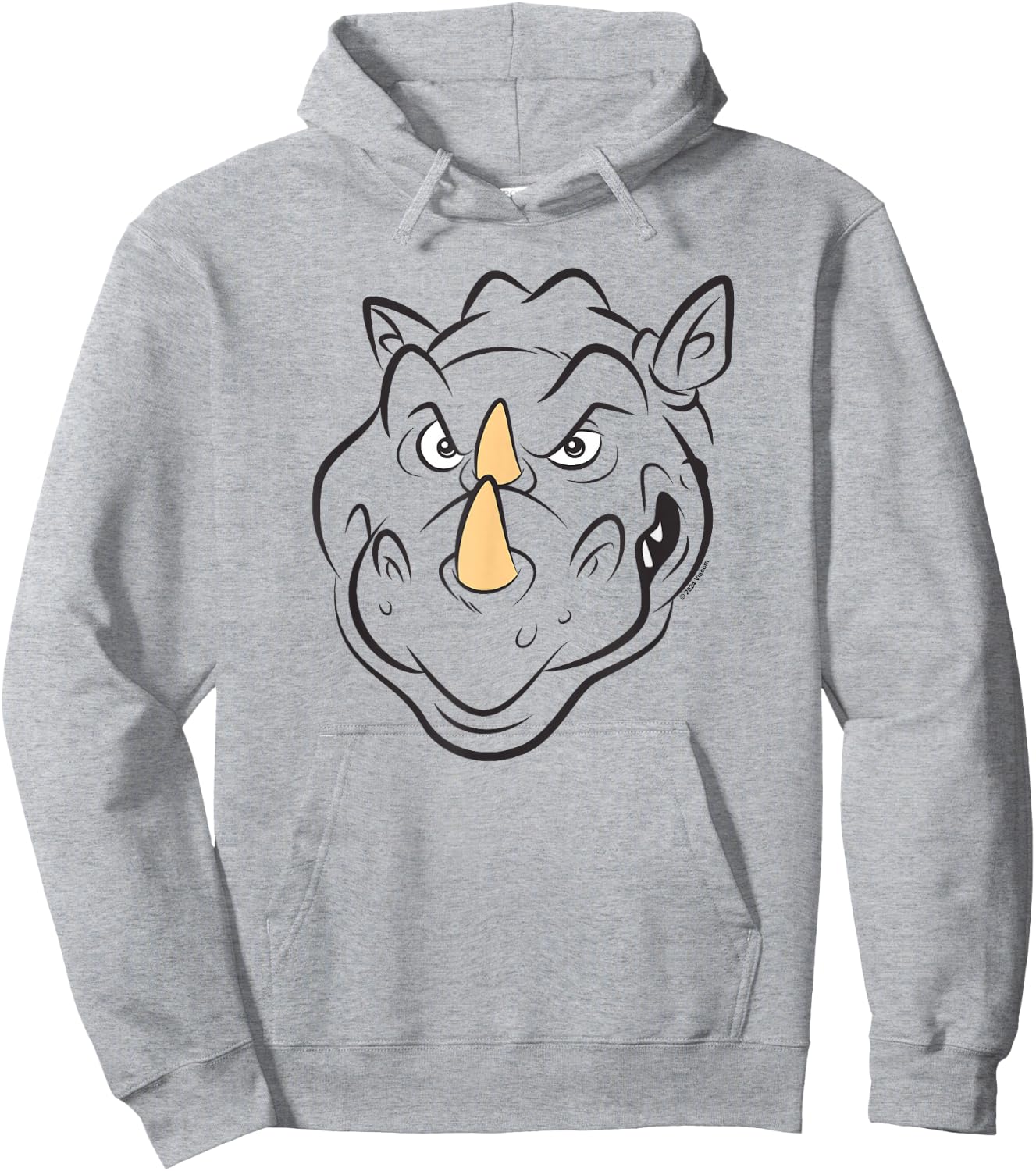 Teenage Mutant Ninja Turtles Rocksteady Face Hoodie - Hoodie | Ash
