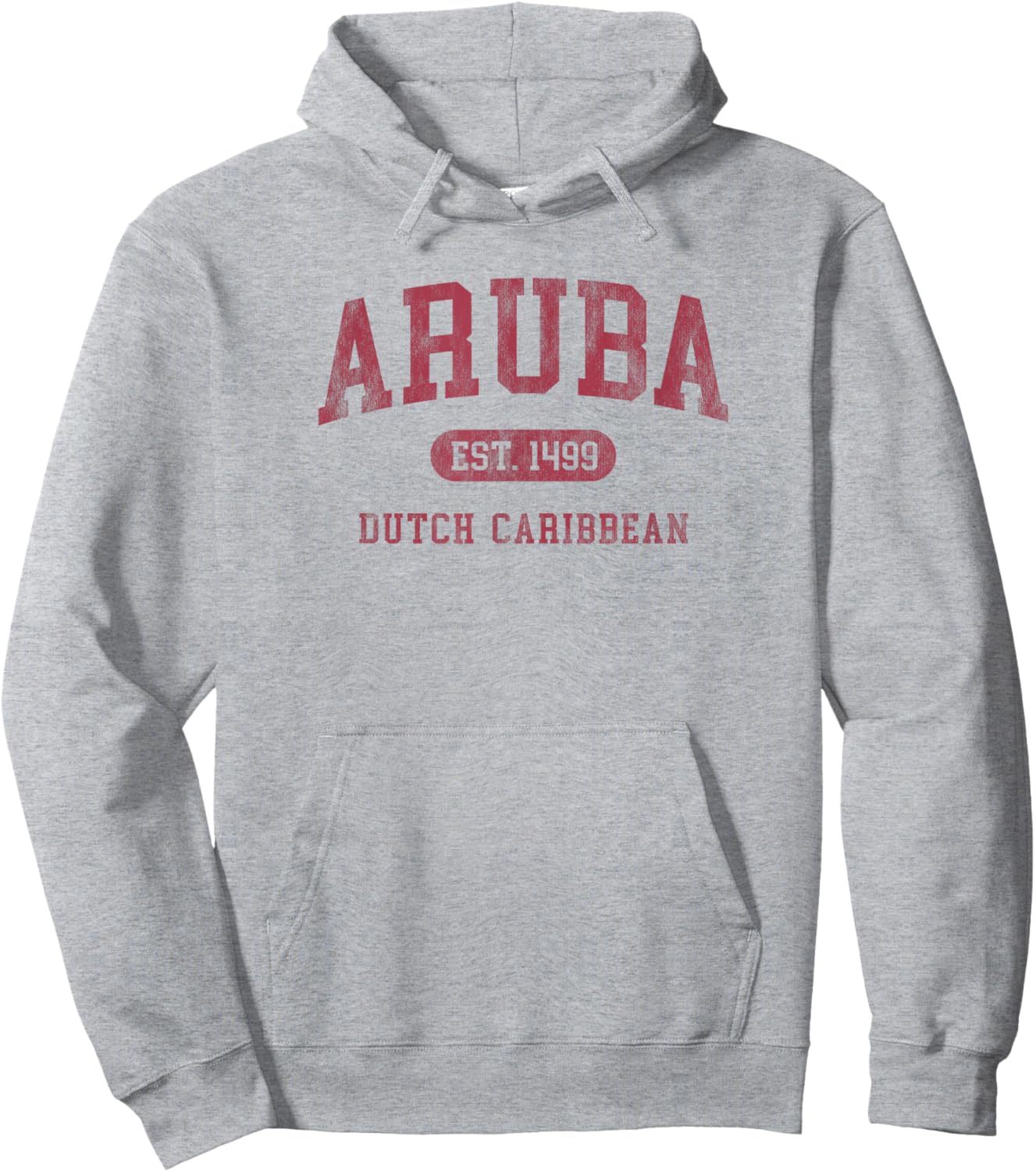Aruba Est 1499 Throwback Letter Souvenir Hoodie - Hoodie | Ash