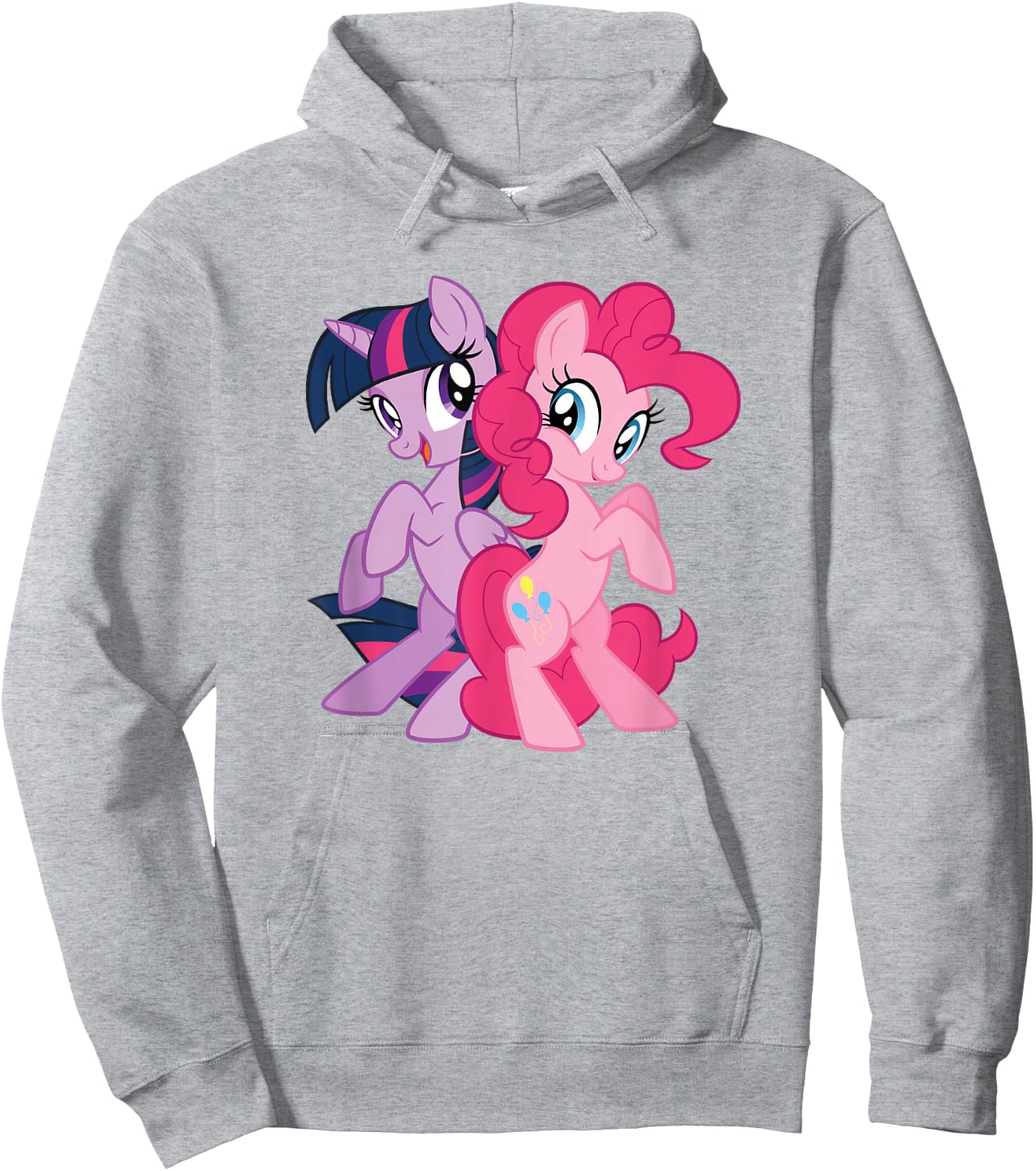 Twilight Sparkle And Pinkie Pie Back To Back Hoodie - Hoodie | Ash