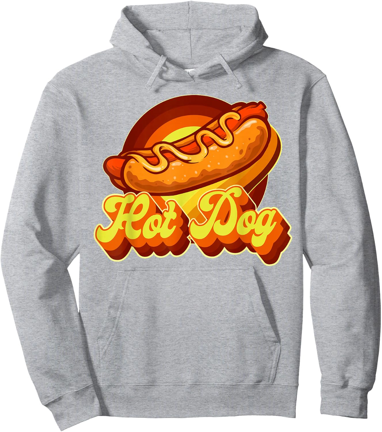 Hot Dog Adult Retro Vintage Hot Dog , White Hoodie - Hoodie | Ash