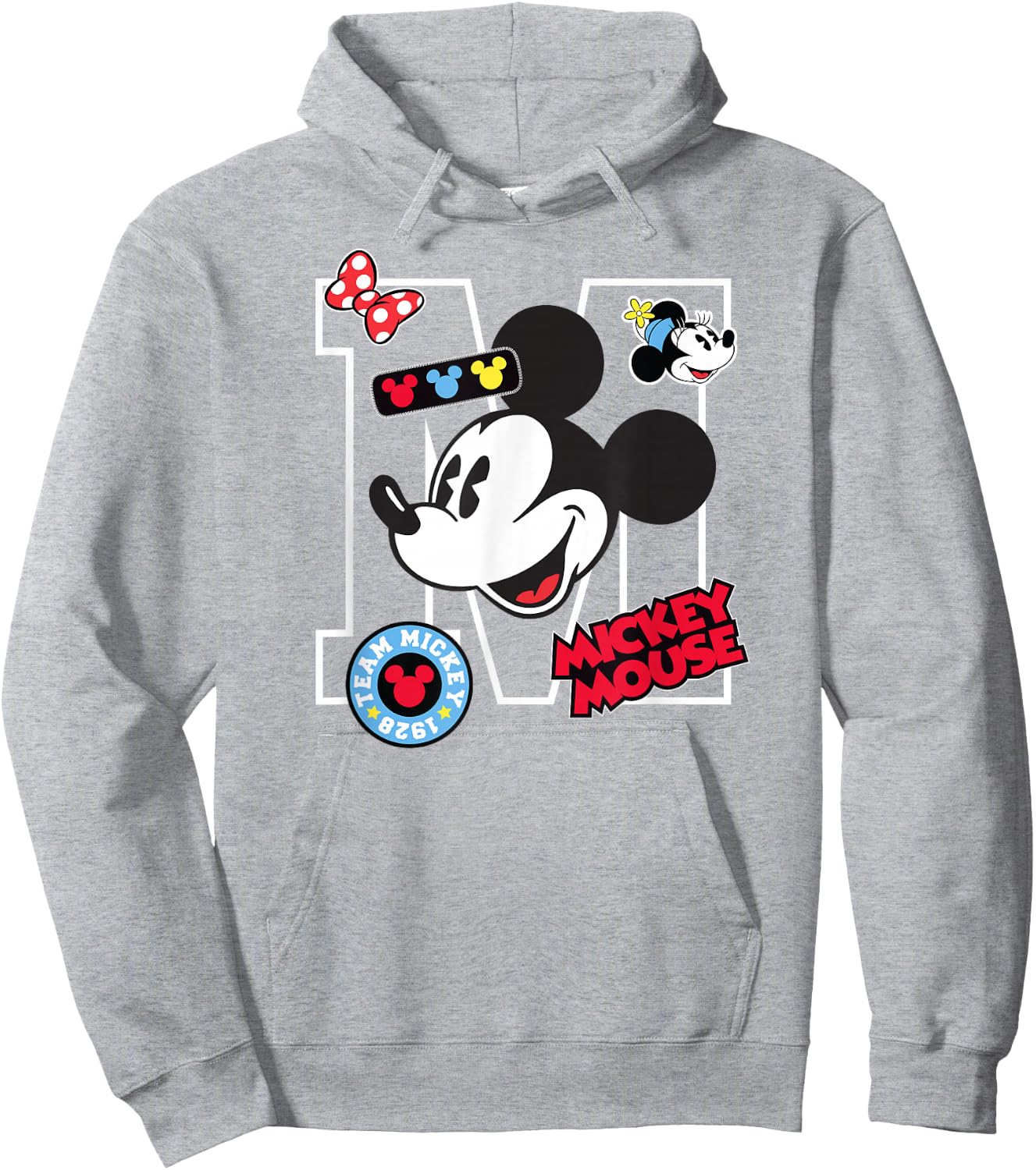 Disney Mickey Mouse Big M Hoodie - Hoodie | Ash