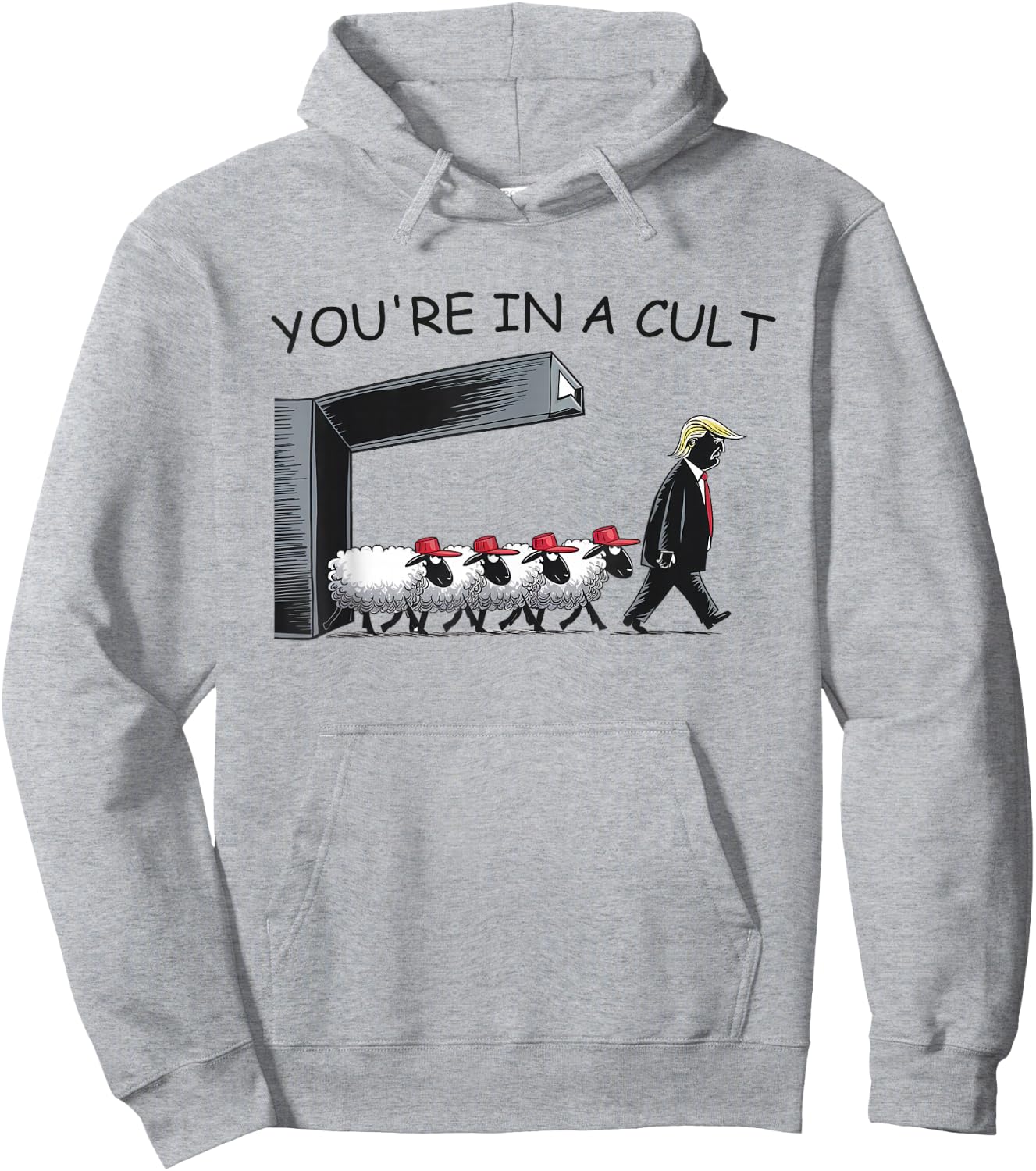 You're in A Cult - Funny Anti Trump Hoodie - Hoodie | Ash