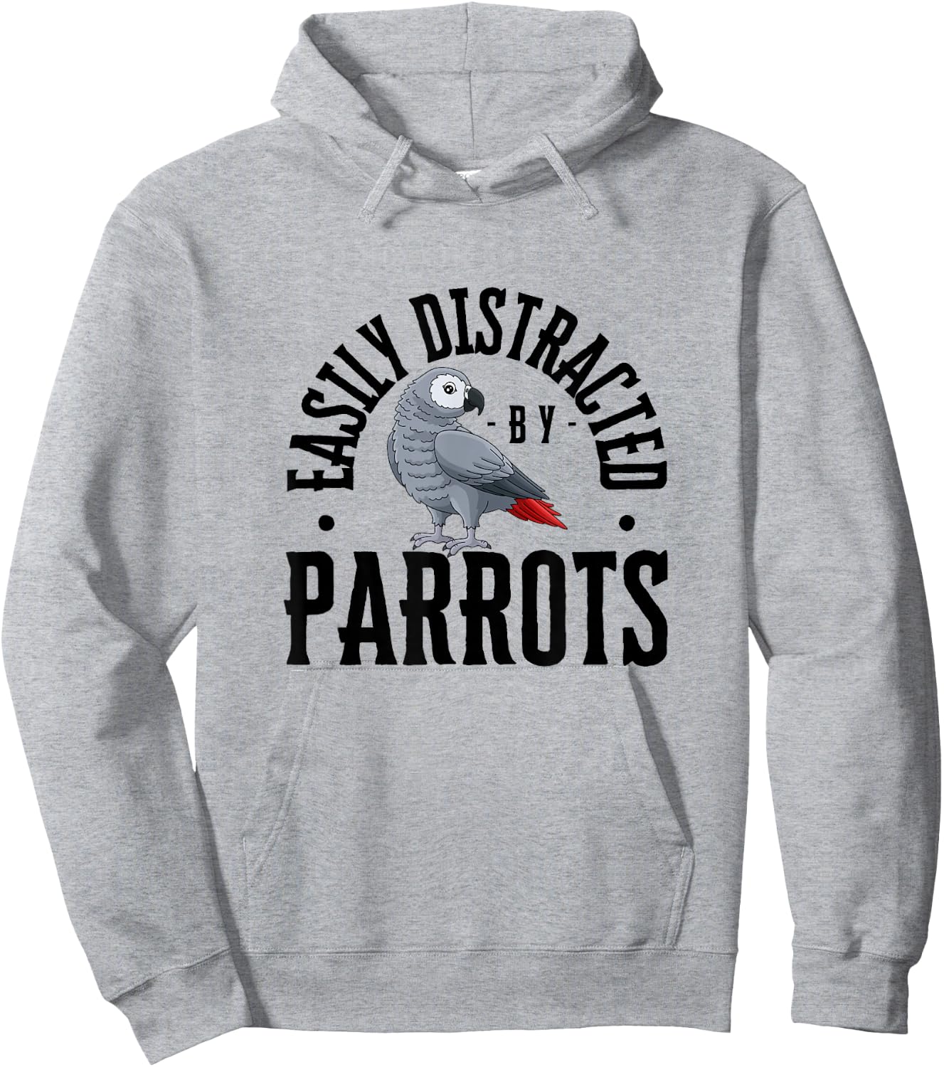 Easily Distracted By Funny Parrots Parrots Hoodie - Hoodie | Ash
