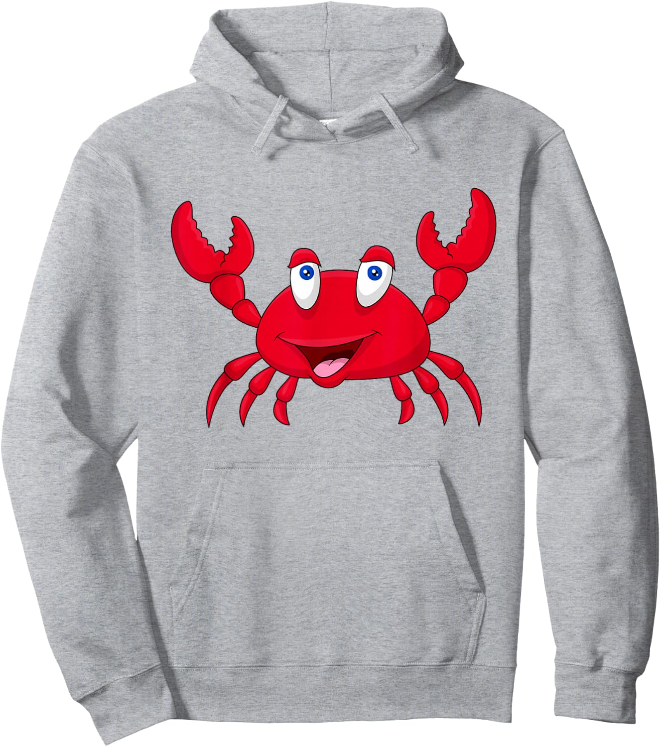Children's Red Crab Motif Hoodie - Hoodie | Ash
