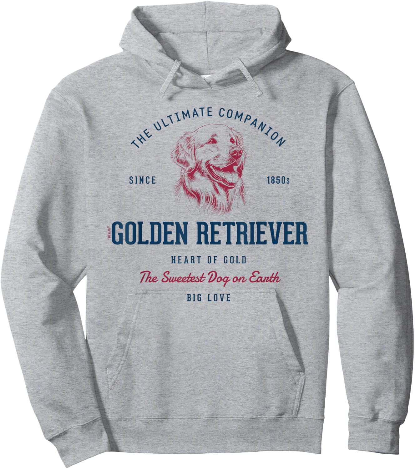 Retro Styled Vintage Golden Retriever Hoodie - Hoodie | Ash