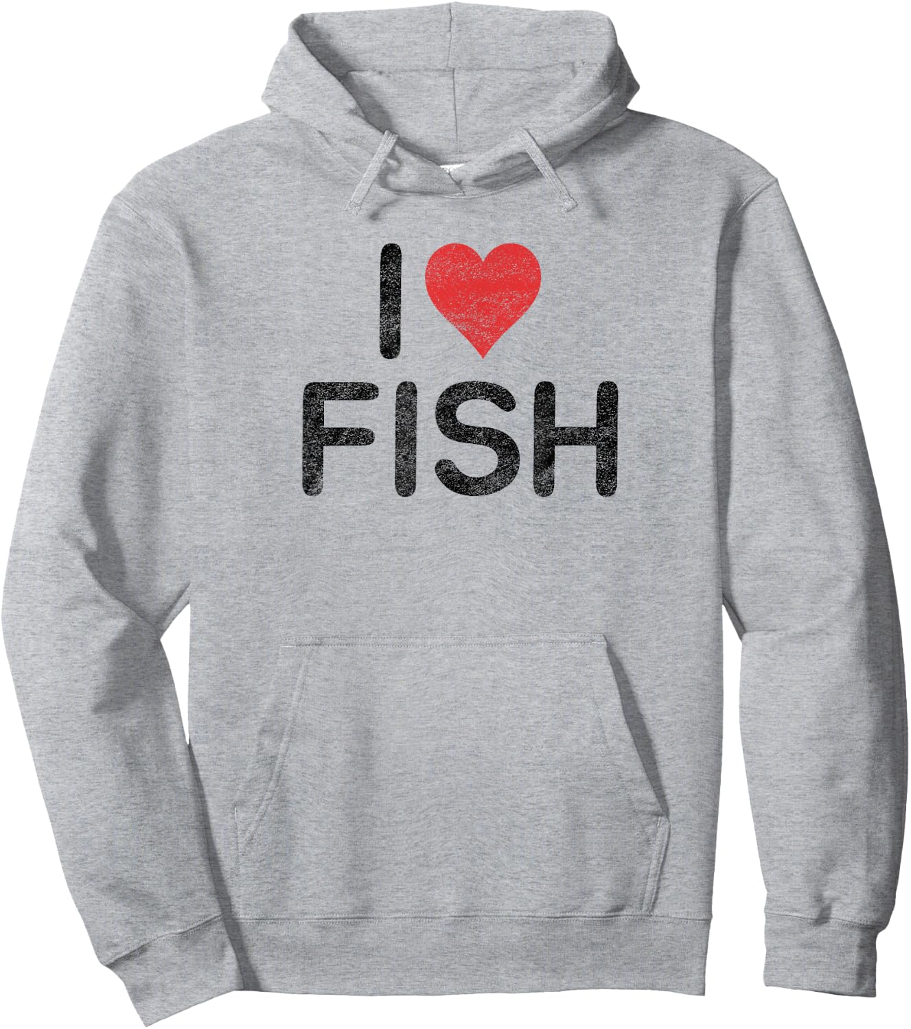I Love Fish Hoodie - Hoodie | Ash