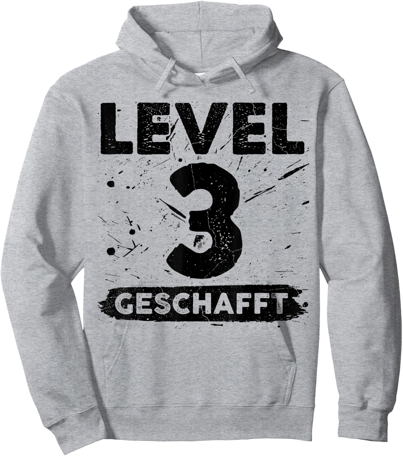 Level 3 Geschafft 3 Hochzeitstag 3 Jahre Hoodie - Hoodie | Ash