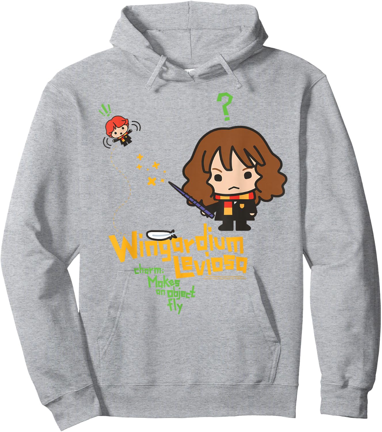 Harry Potter Wingardium Leviosa Hermione Ron Hoodie - Hoodie | Ash