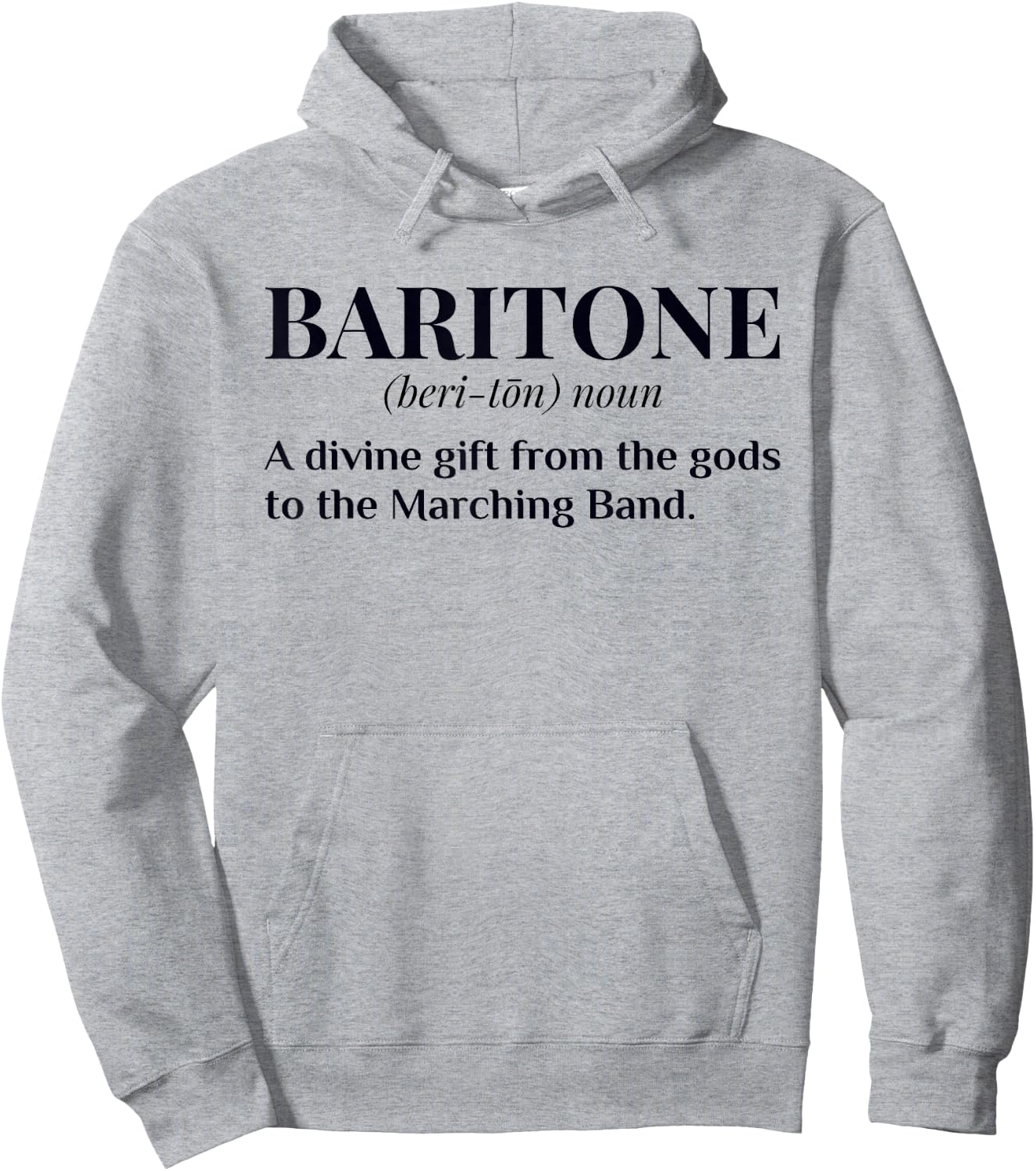 Baritone Definition Funny Marching Chapel Gift Hoodie - Hoodie | Ash